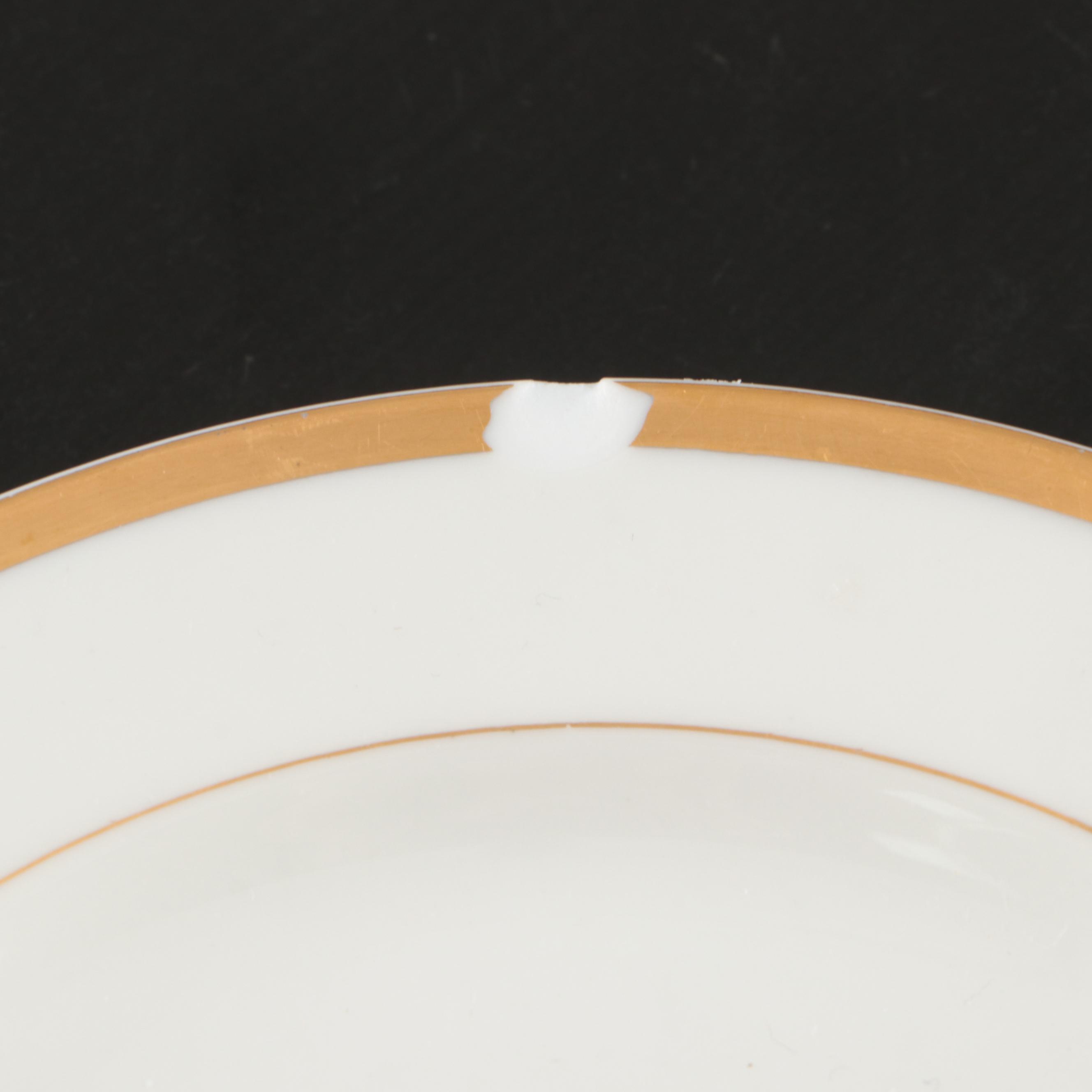 Haviland Porcelain Gilt Rim Dinnerware and Serving Pieces, 1894-1931