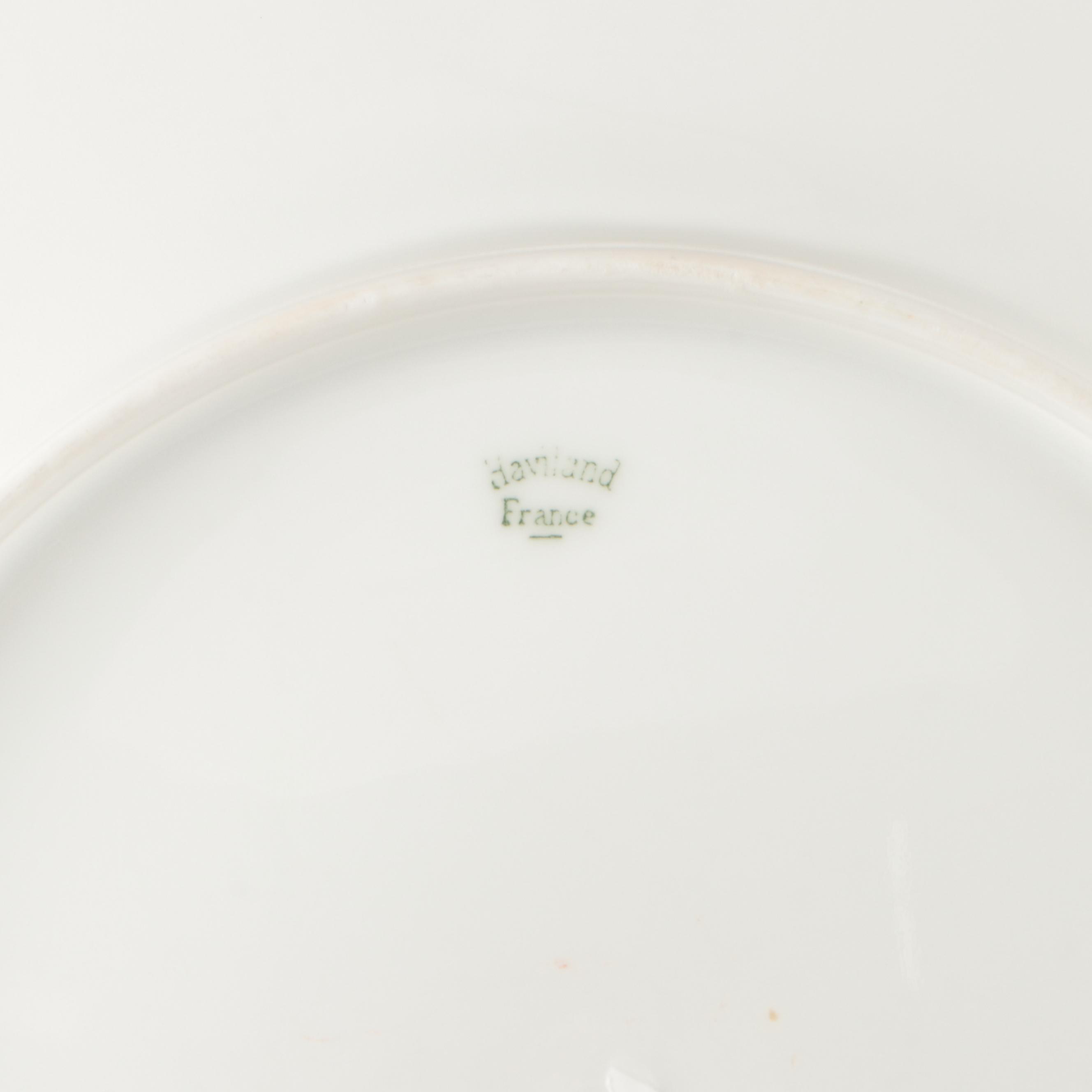 Haviland Porcelain Gilt Rim Dinnerware and Serving Pieces, 1894-1931