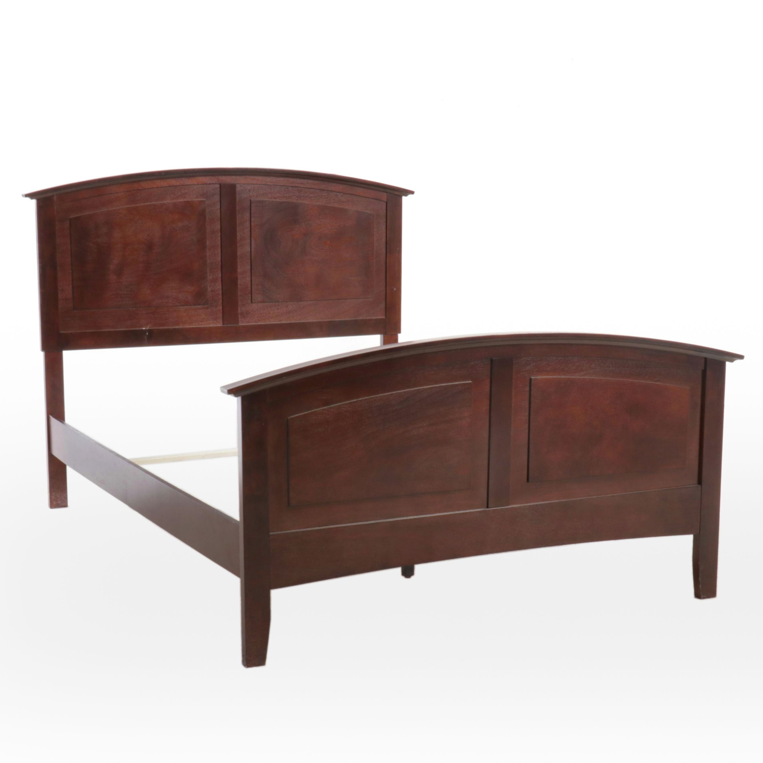 Lifestyle Furniture Contemporary Mahogany Finish Full Size Bed Frame, 2018