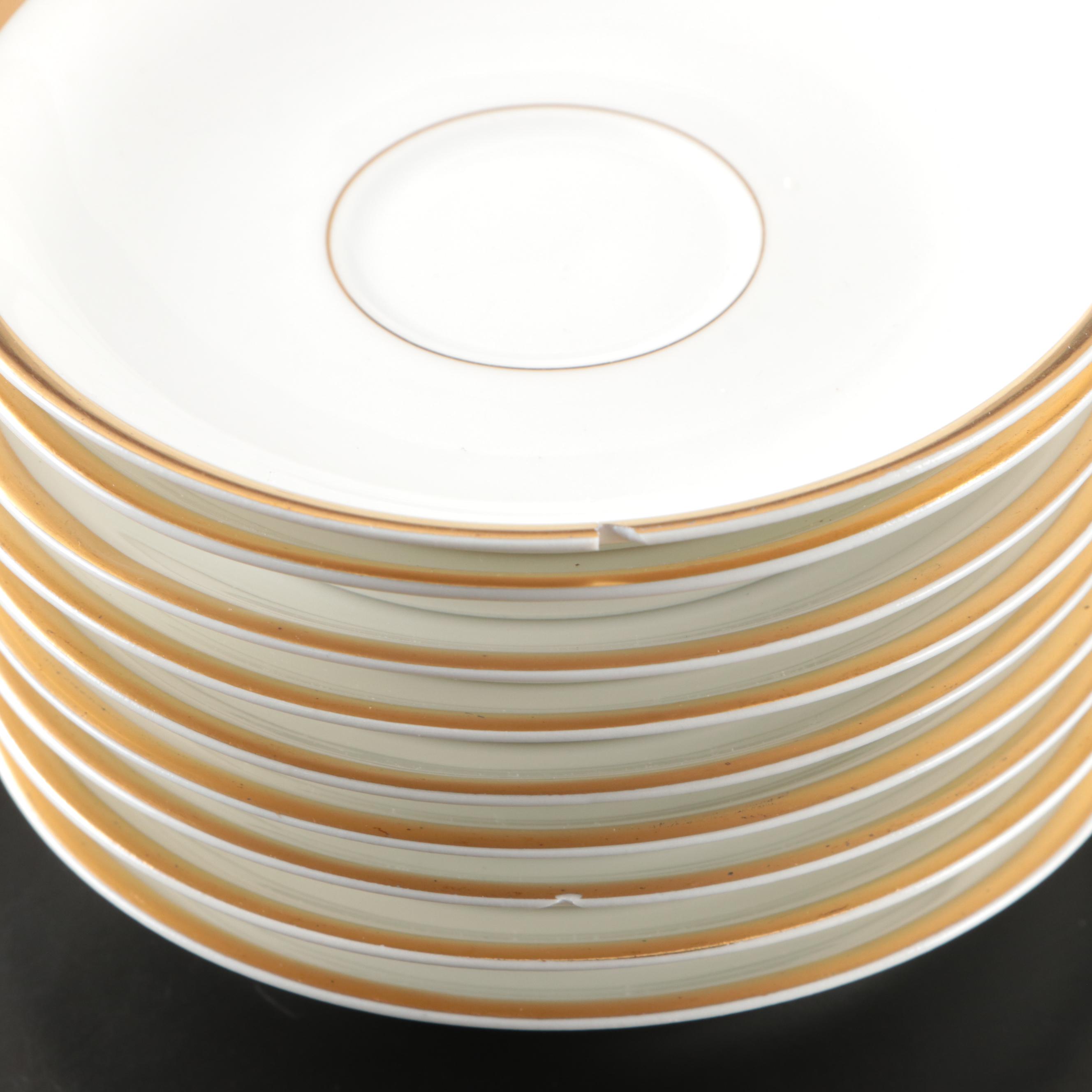 Haviland Porcelain Gilt Rim Dinnerware and Serving Pieces, 1894-1931