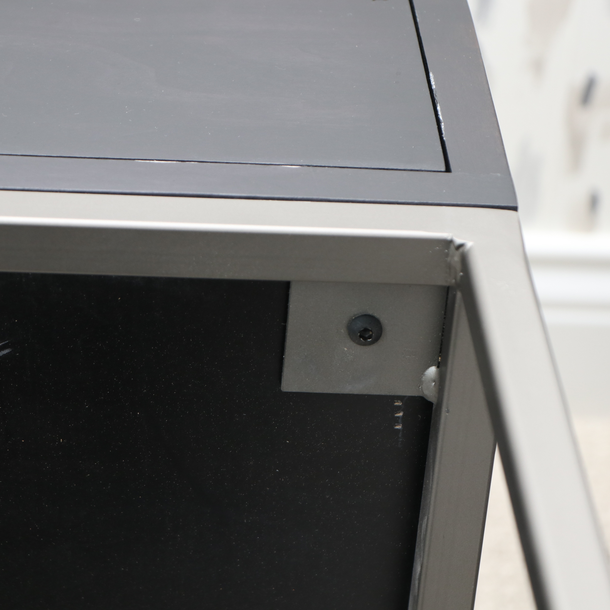 Four Hands "Trey" Black Wash Poplar and Metal Nightstands