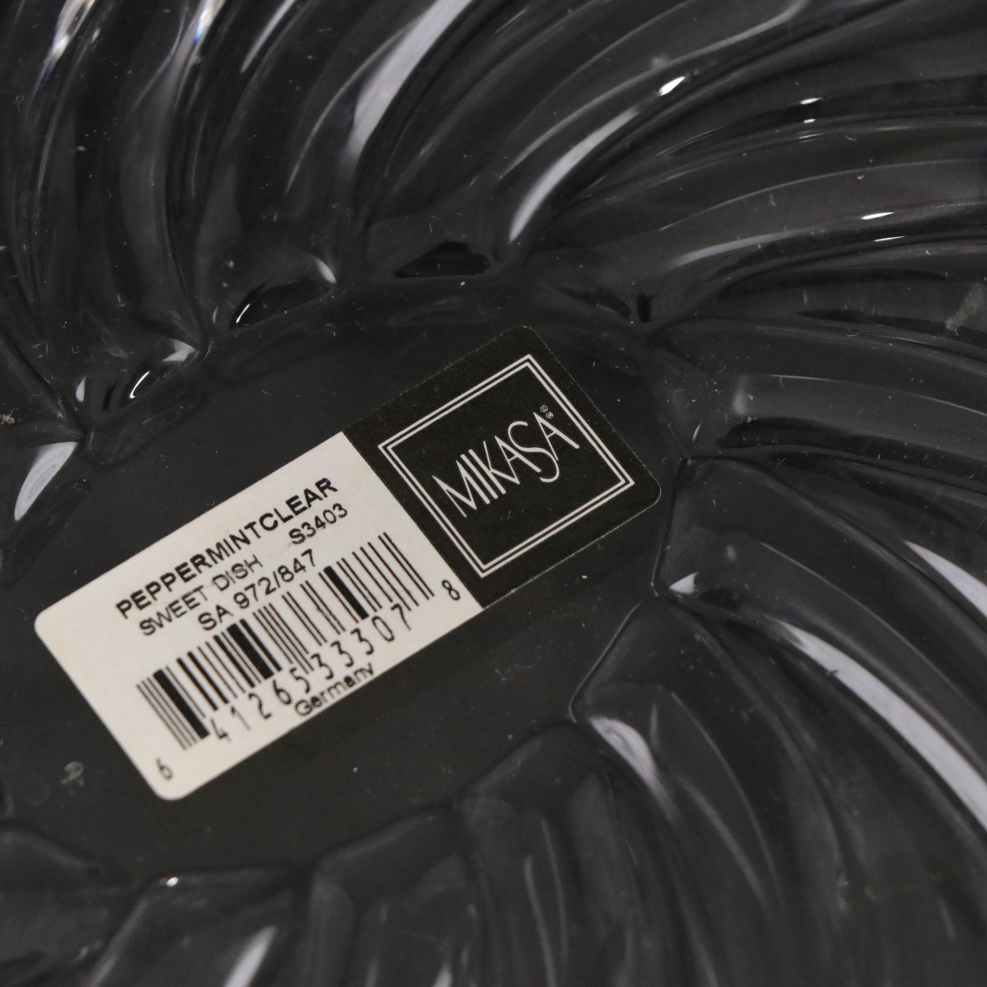 Mikasa "Peppermint" Sweets Dish, Fostoria "Heather" Torte Plate & More Glassware