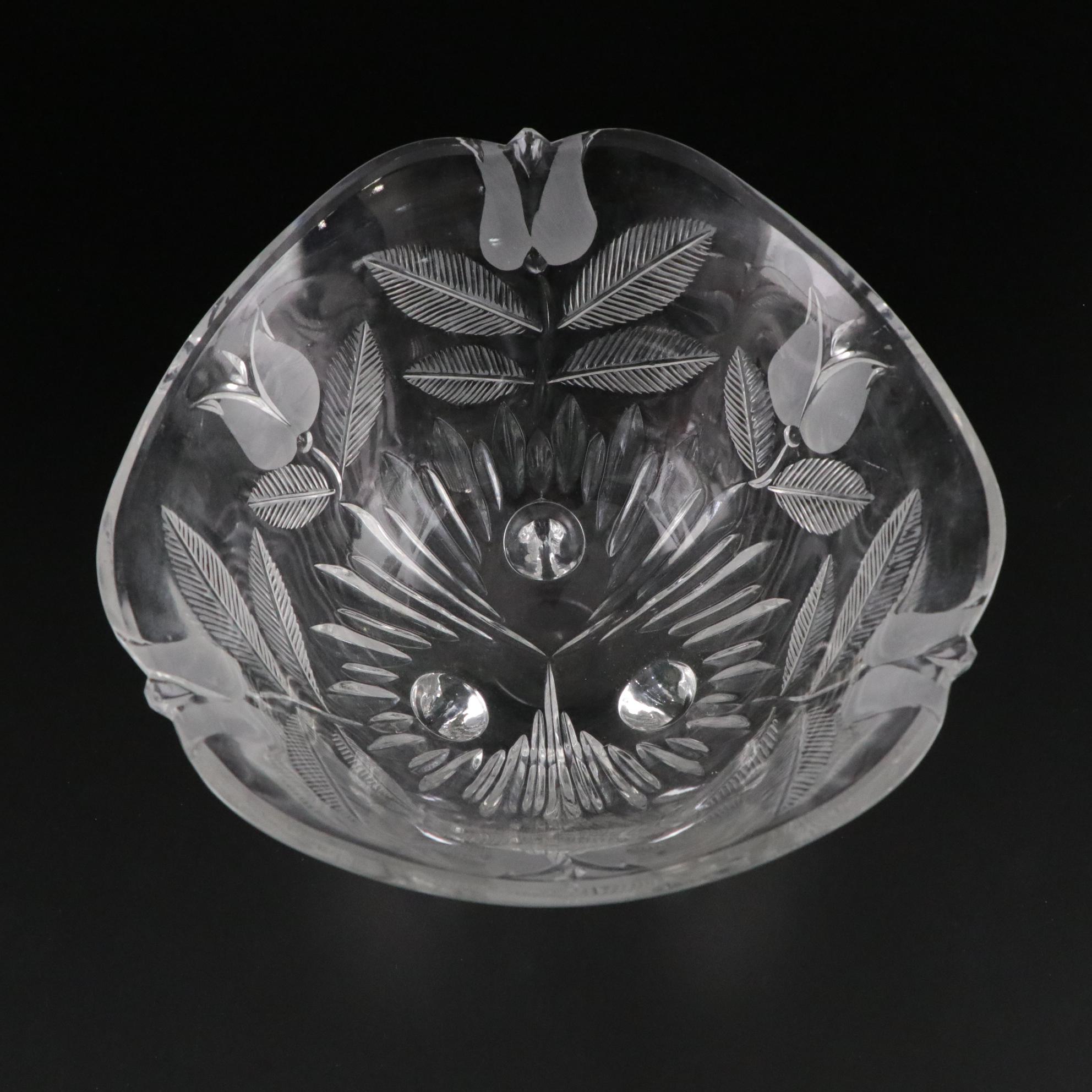 Mikasa "Peppermint" Sweets Dish, Fostoria "Heather" Torte Plate & More Glassware