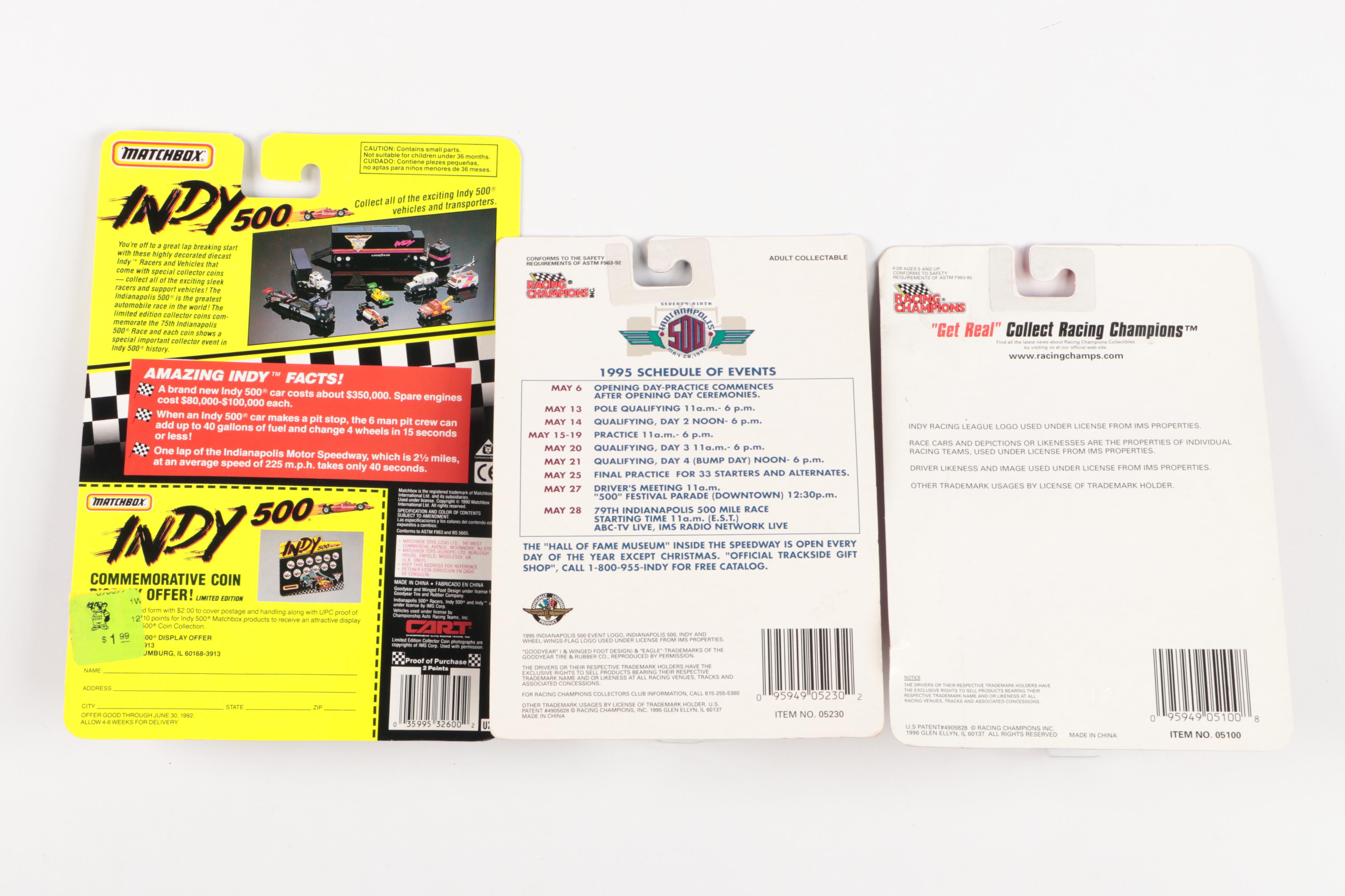 Matchbox "Indianapolis 500," Racing Champions and More Toy Cars