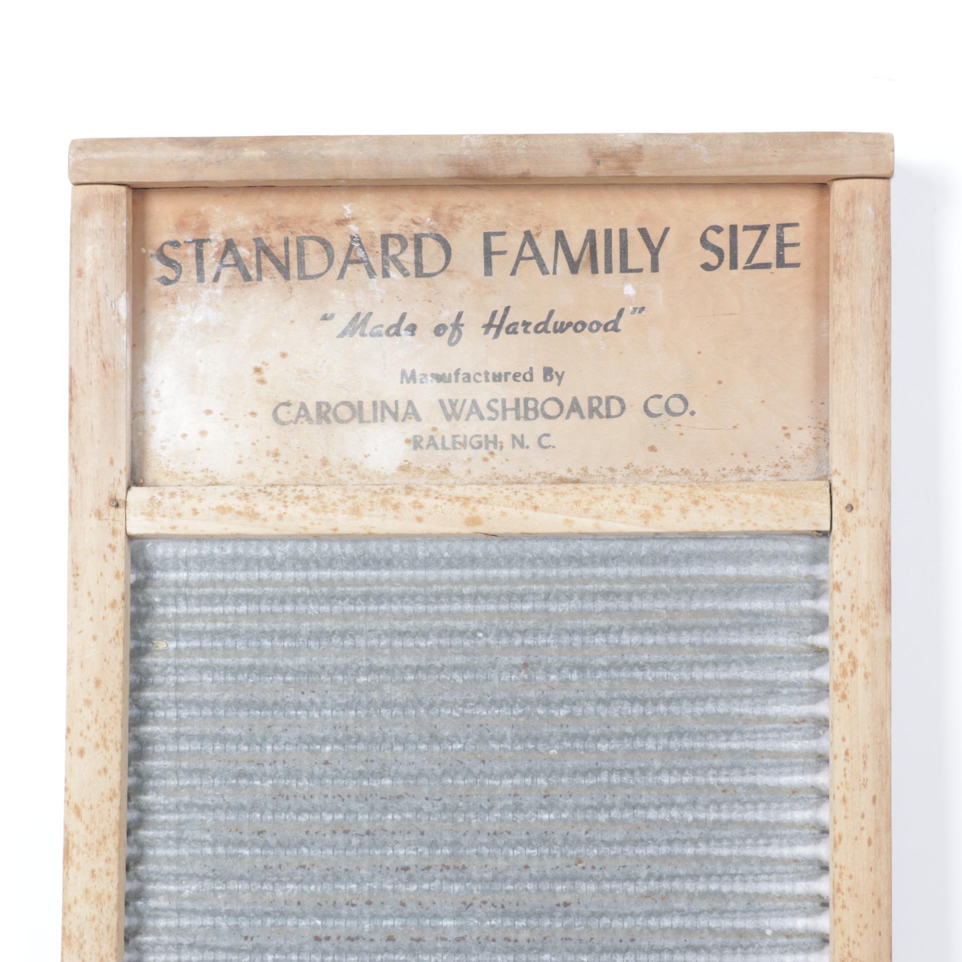 Carolina Washboard Co. "Two-in-One" Galvanized Hardwood Washboard
