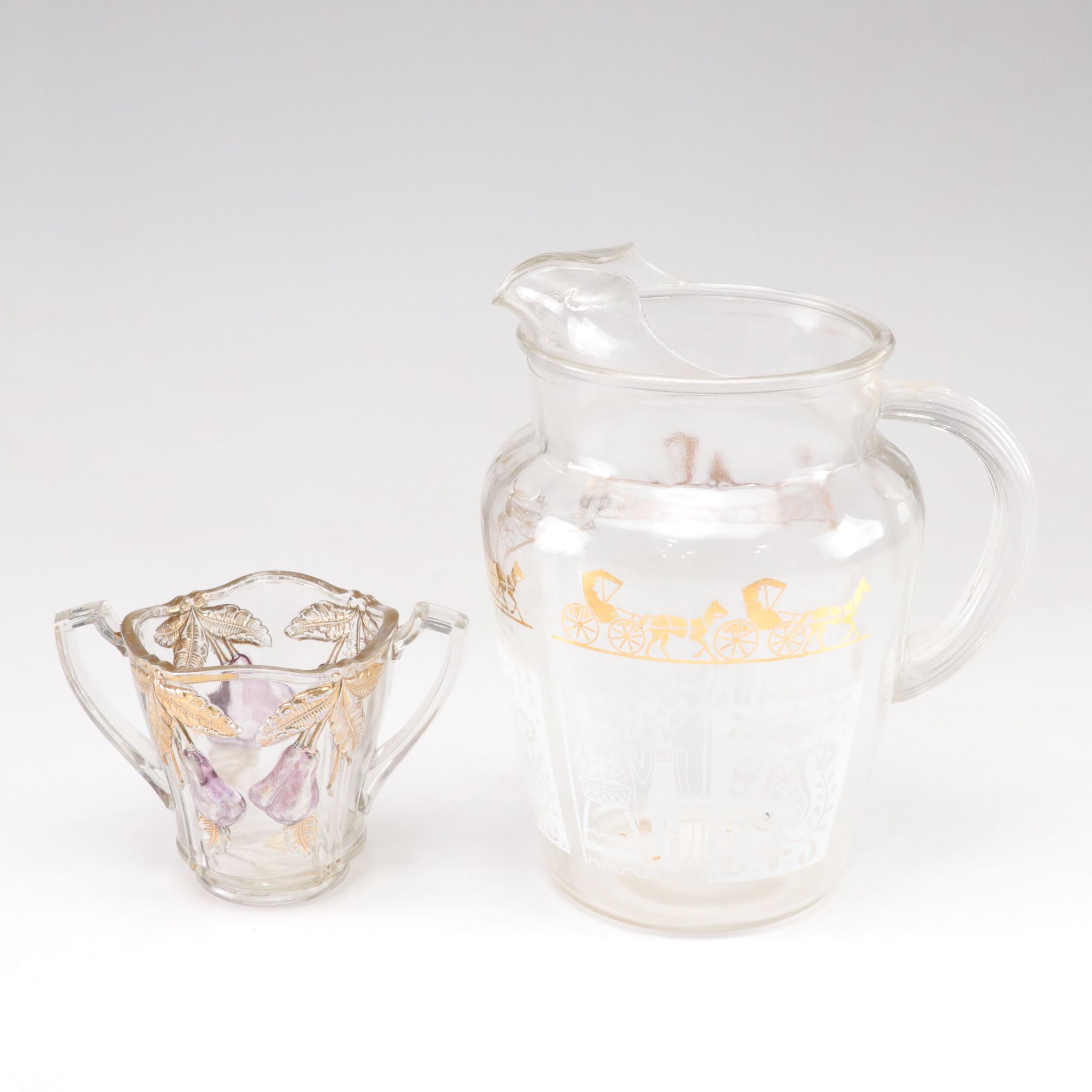Anchor Hocking "Rainflower" Pitcher, Soga Divided Platter and More