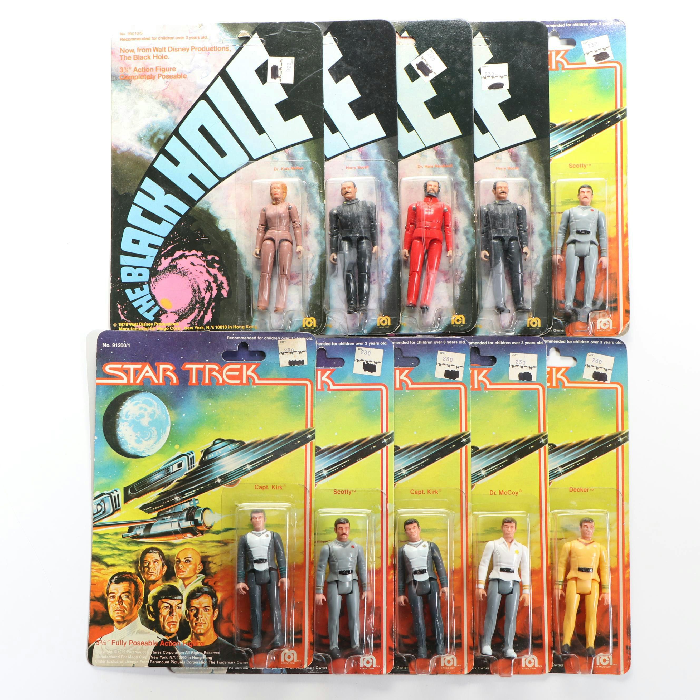 Mego "Star Trek" and "The Black Hole" Action Figures, 1979