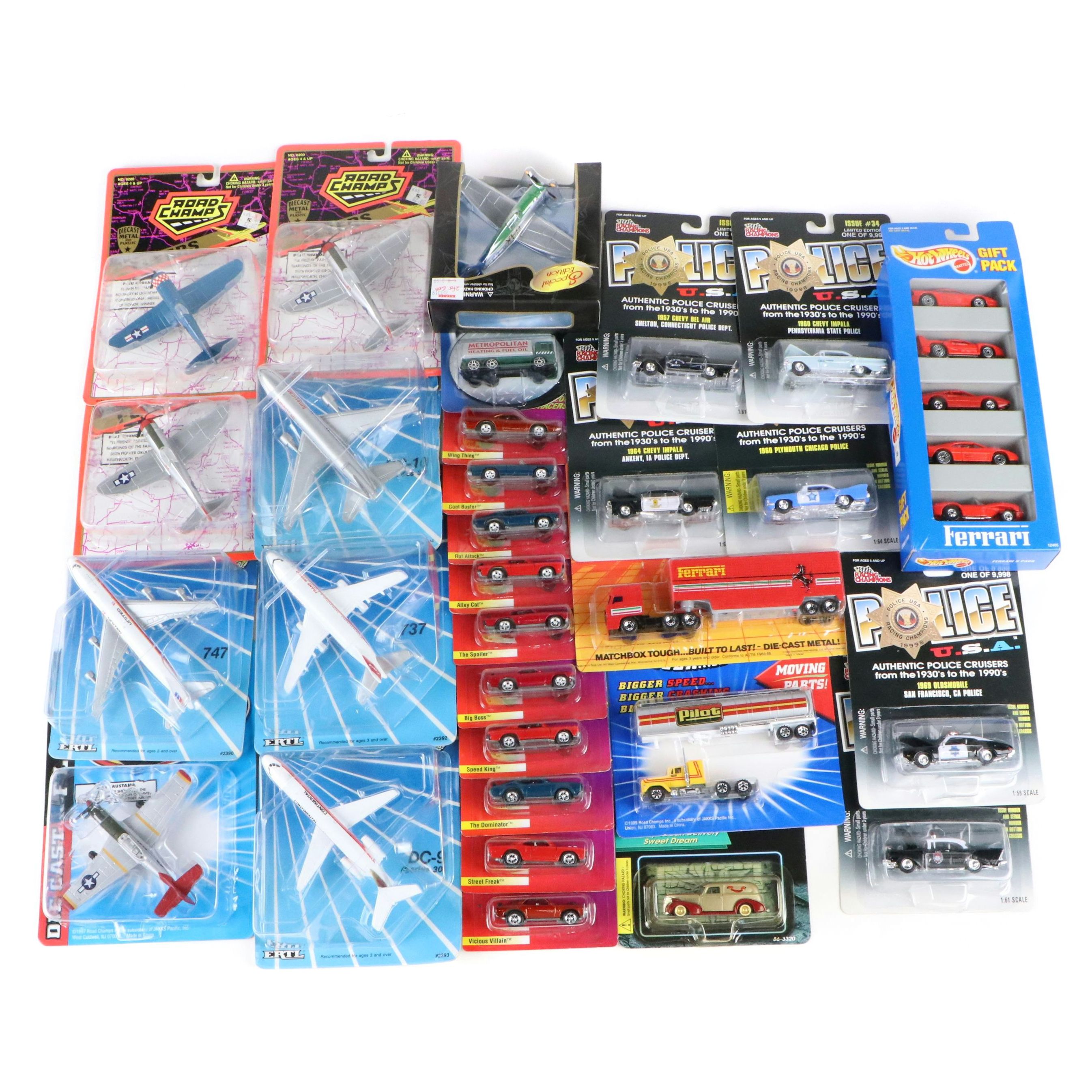 Racing Champions "1957 Chevy Bel Air" with Road Champs, Hot Wheels and More Cars