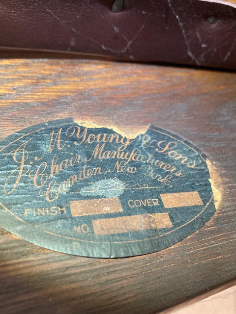 J.M. Young & Sons, Camden, New York Arts and Crafts Rocker