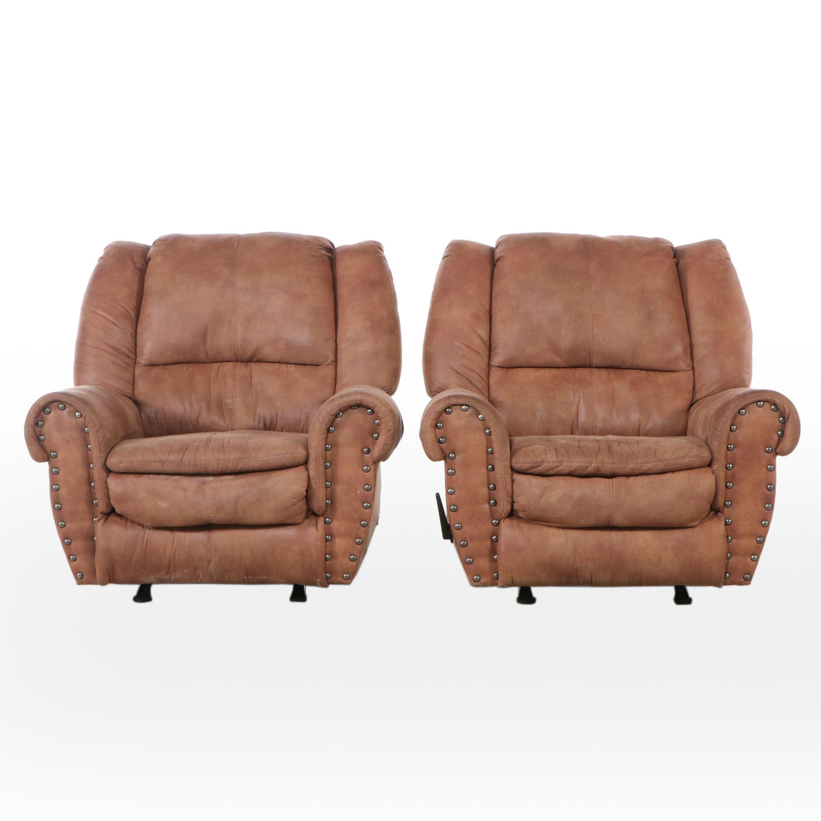 Pair of Nailhead Trimmed Recliners