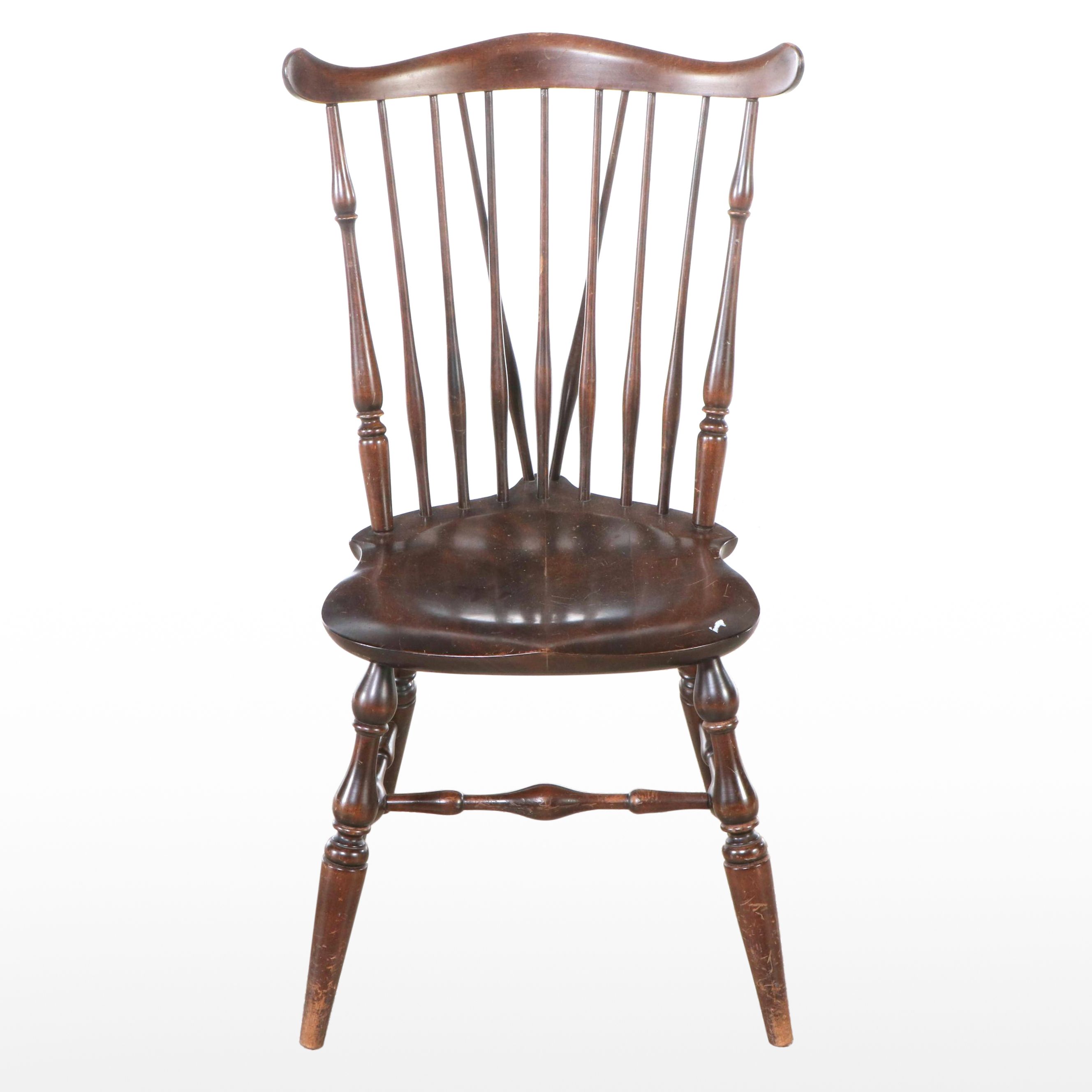American Colonial Style Brace Back Windsor Side Chair
