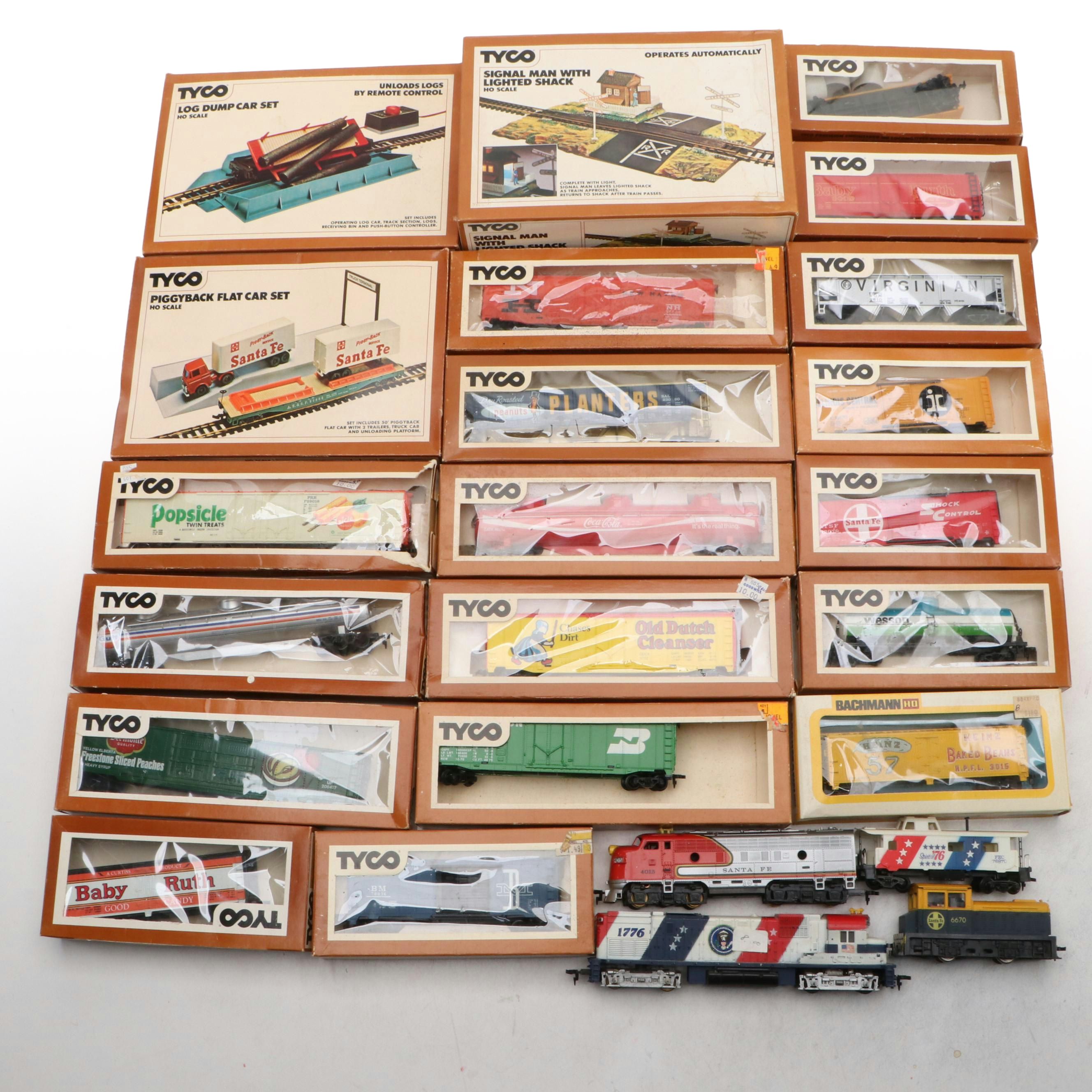 Tyco HO Scale Train Cars and Track Accessories, Late 20th Century