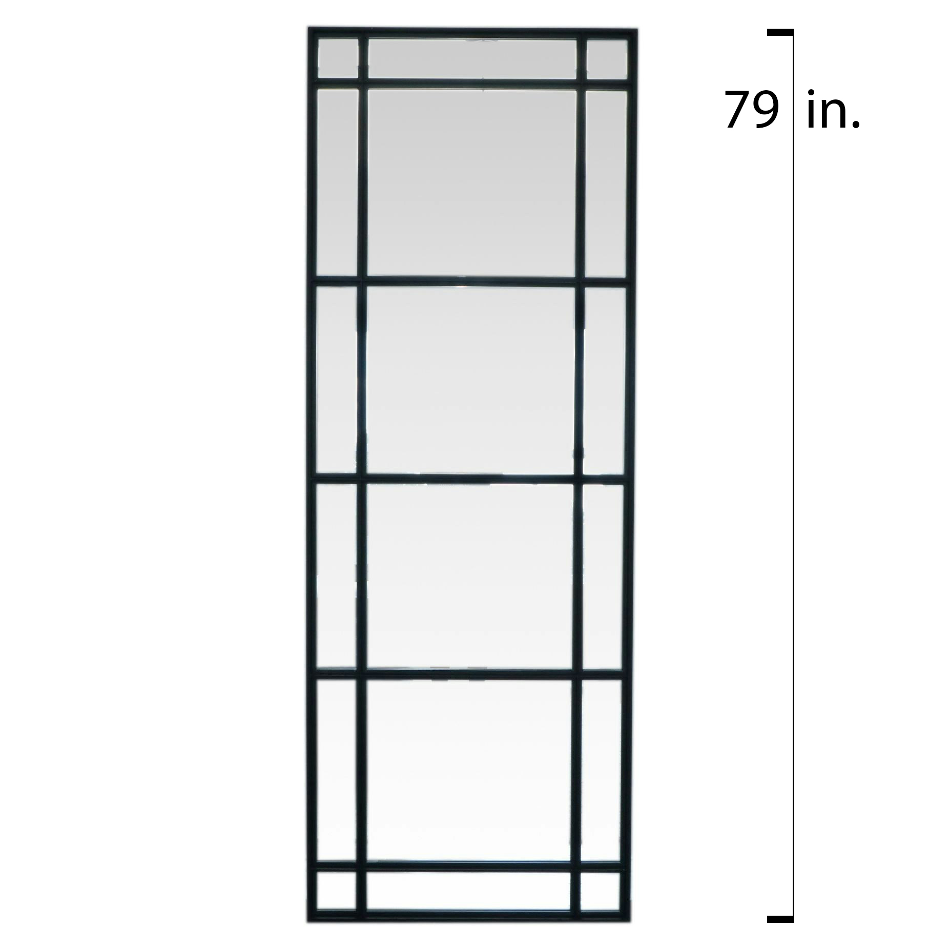 Uttermost "Atticus" Black Metal Leaning Wall Mirror