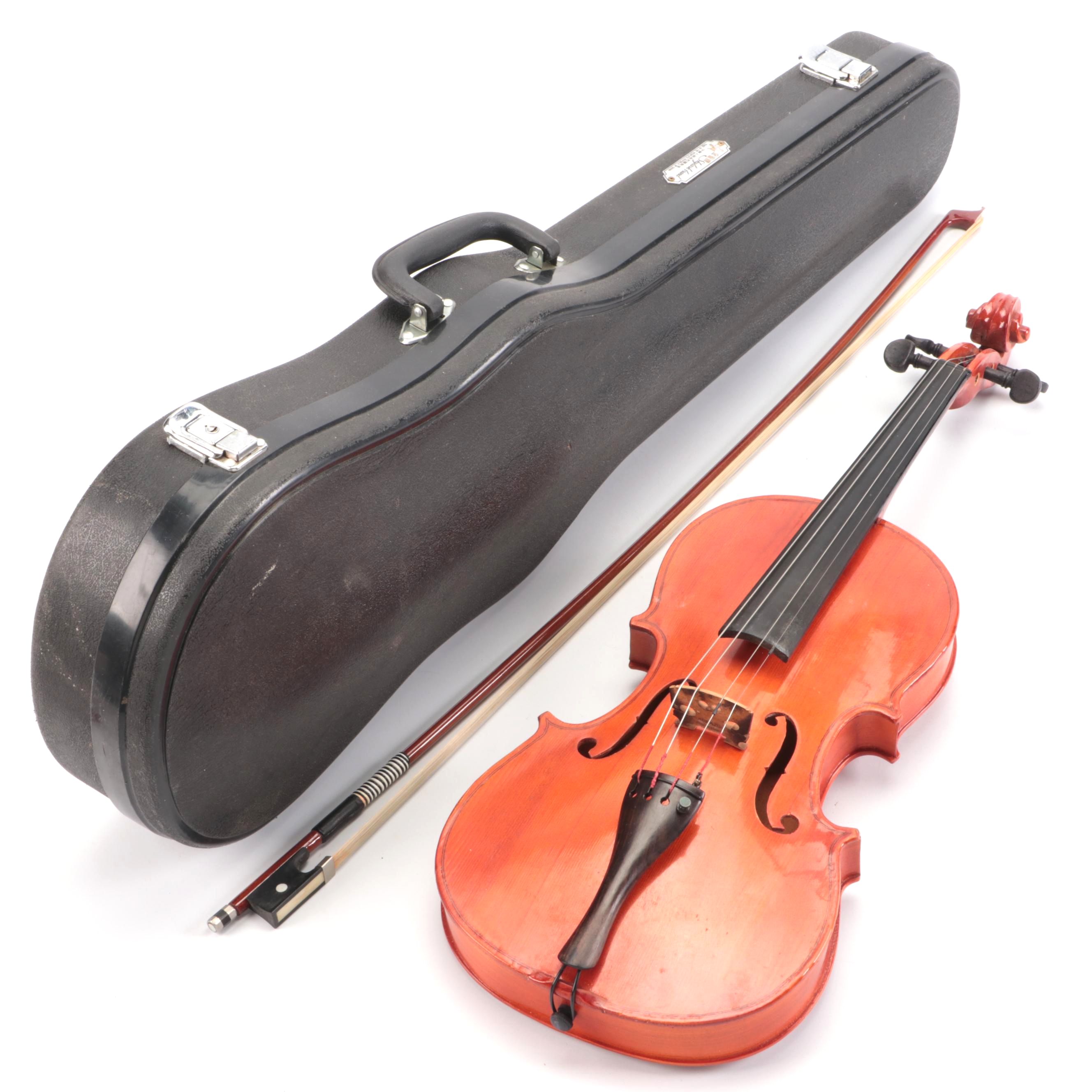 Skylark Full Size Violin with Extra Tailpiece in Case