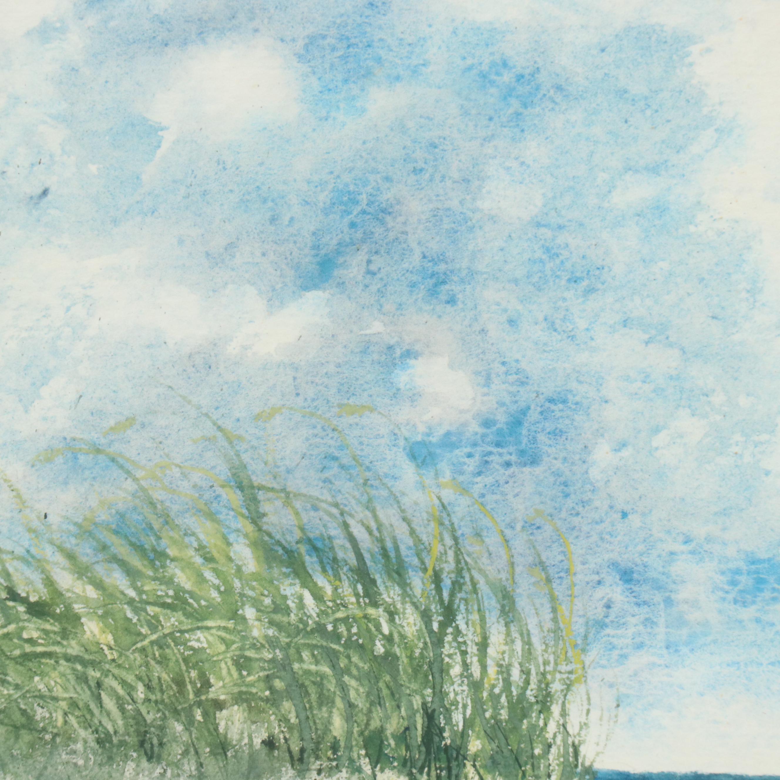 Joseph Baris Coastal Landscape Watercolor Painting