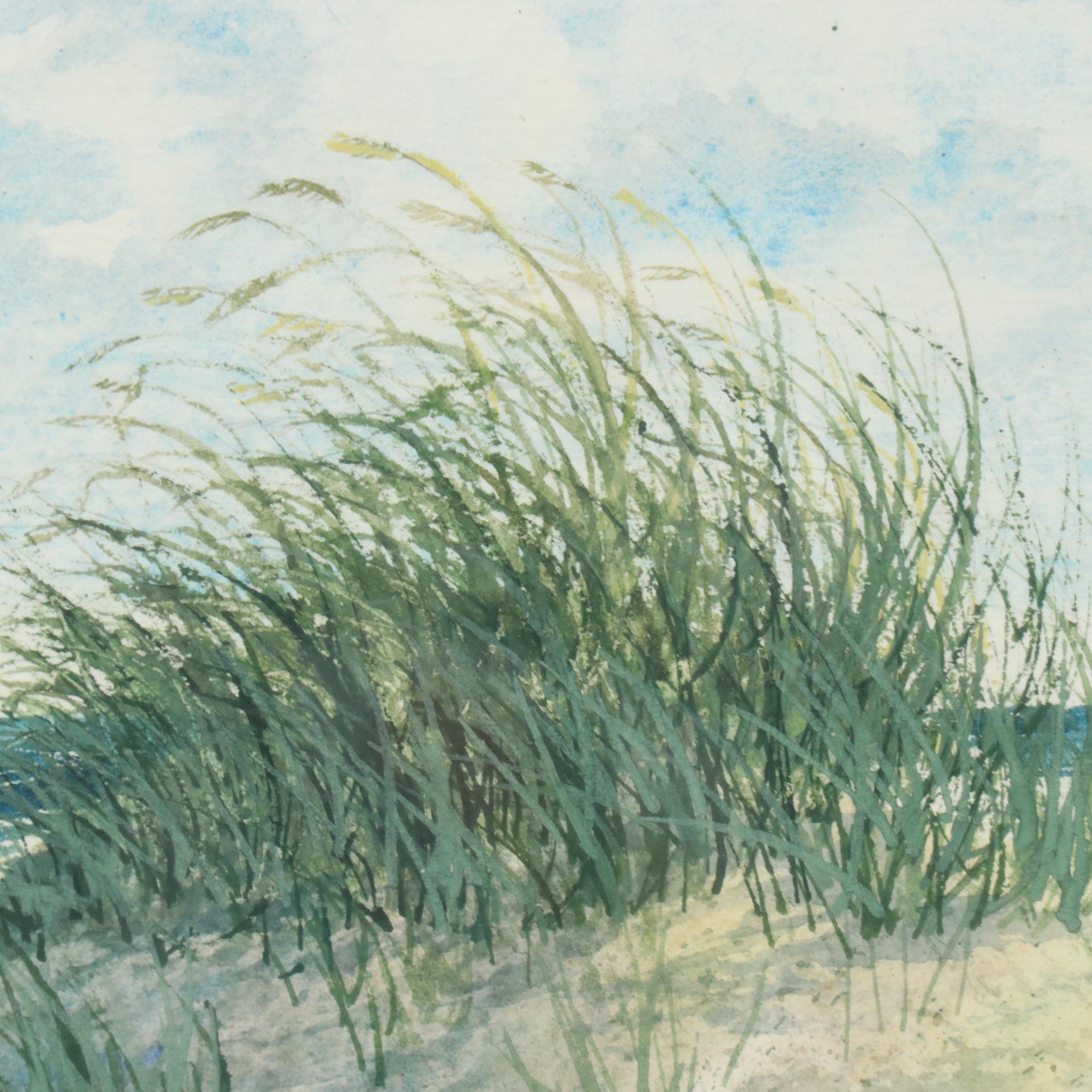 Joseph Baris Coastal Landscape Watercolor Painting