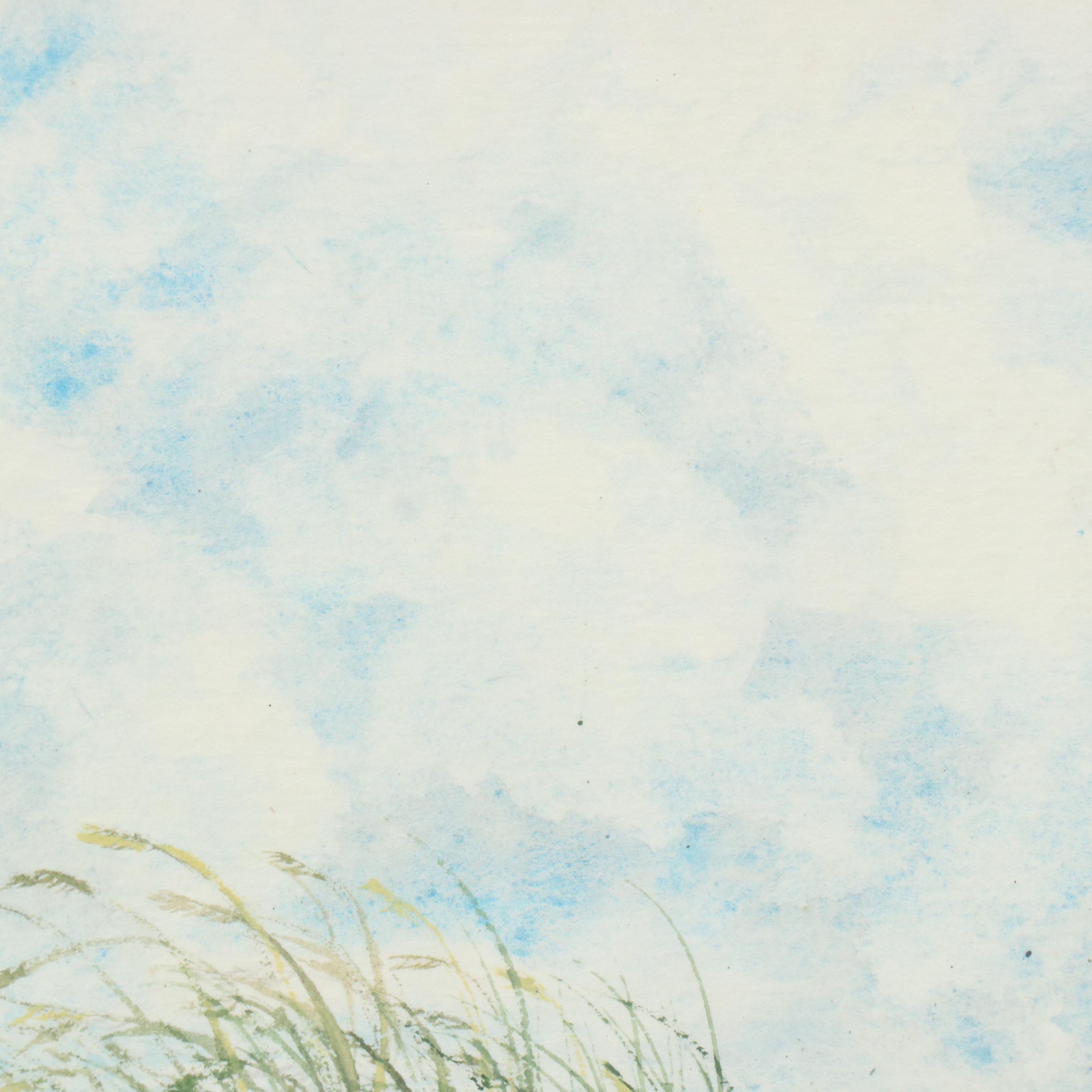 Joseph Baris Coastal Landscape Watercolor Painting