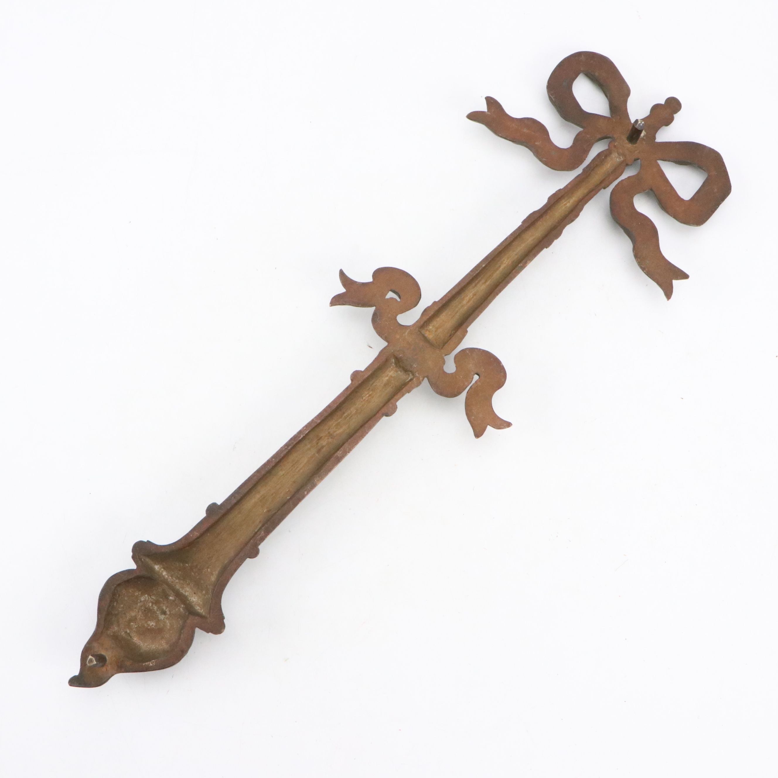 Federal Revival Style Cast Metal Wreath and Torch Wall Plaques