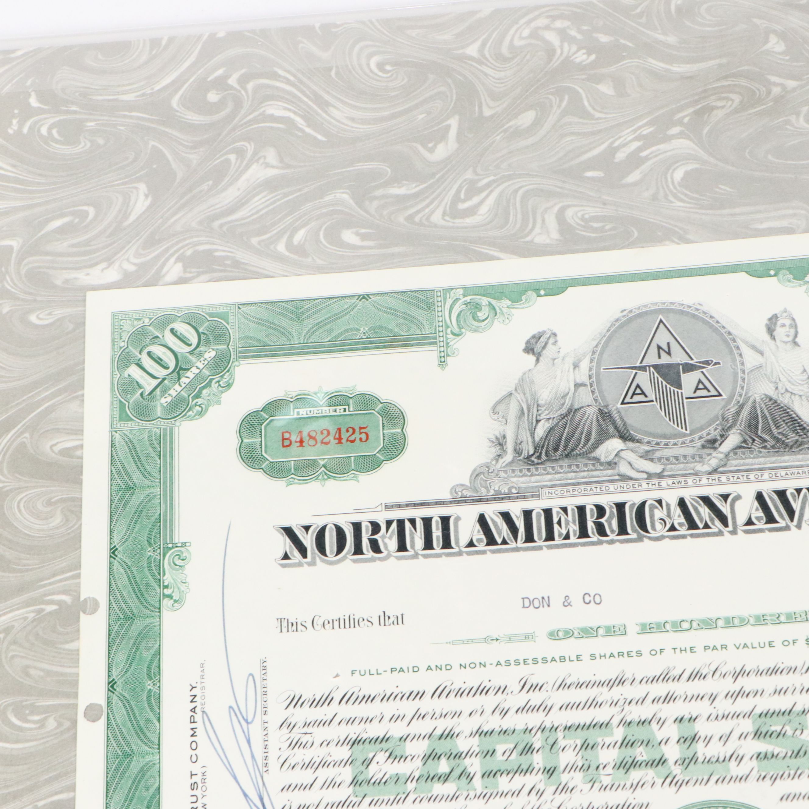 North American Aviation and Curtiss-Wright Corporation Stock Certificates