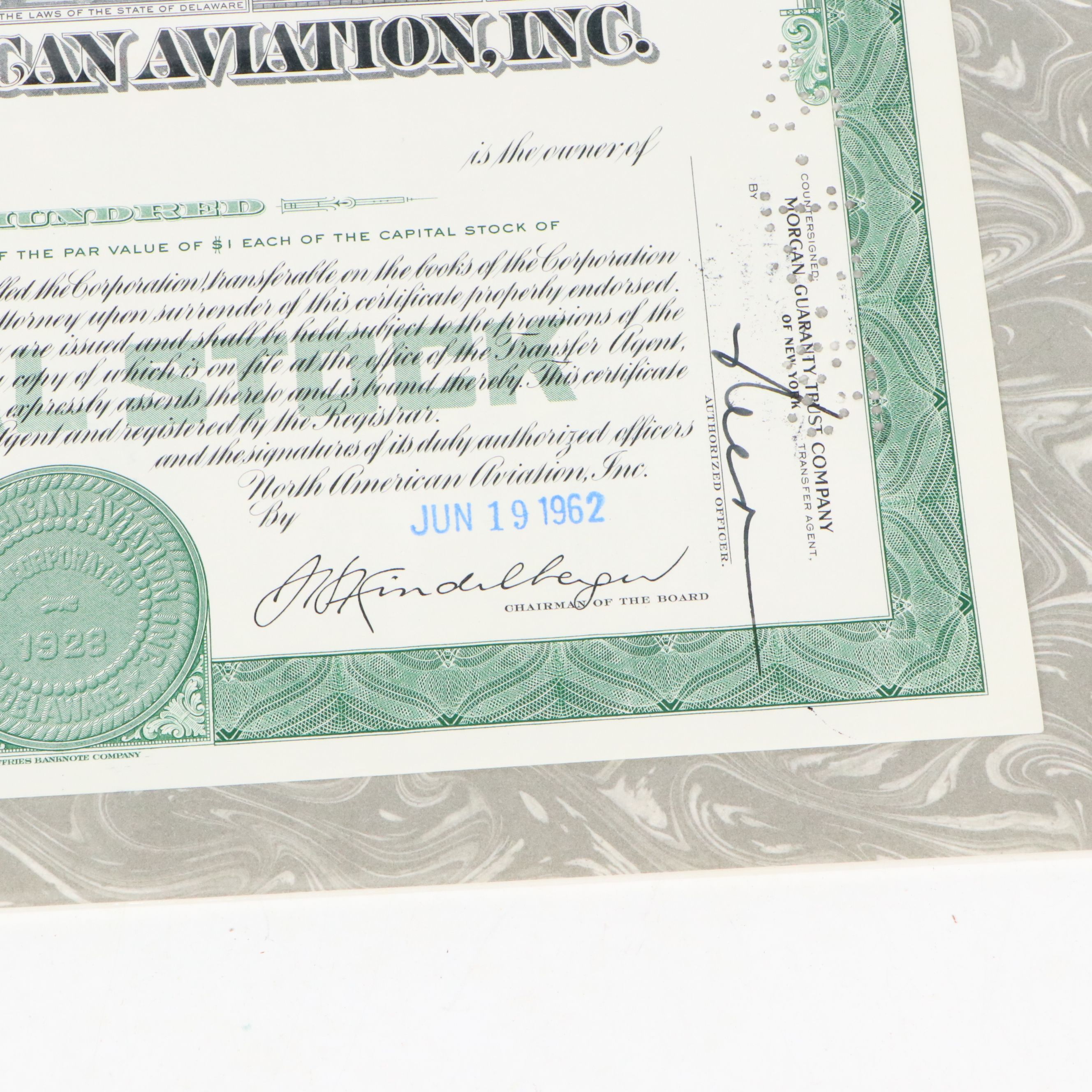 North American Aviation and Curtiss-Wright Corporation Stock Certificates