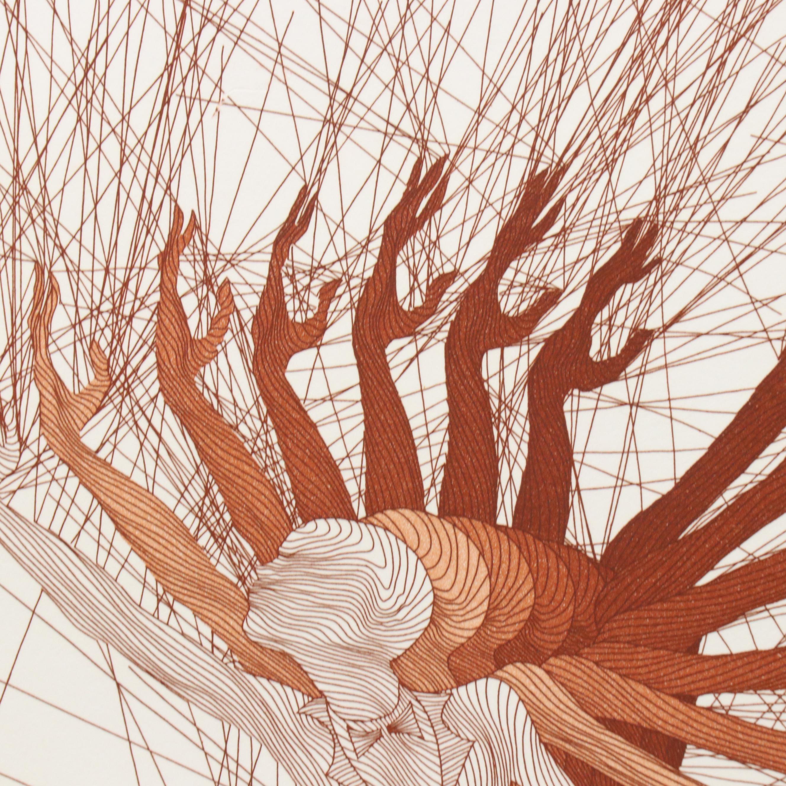 Guillaume Azoulay Sepia Etching "Hamilton Encore"