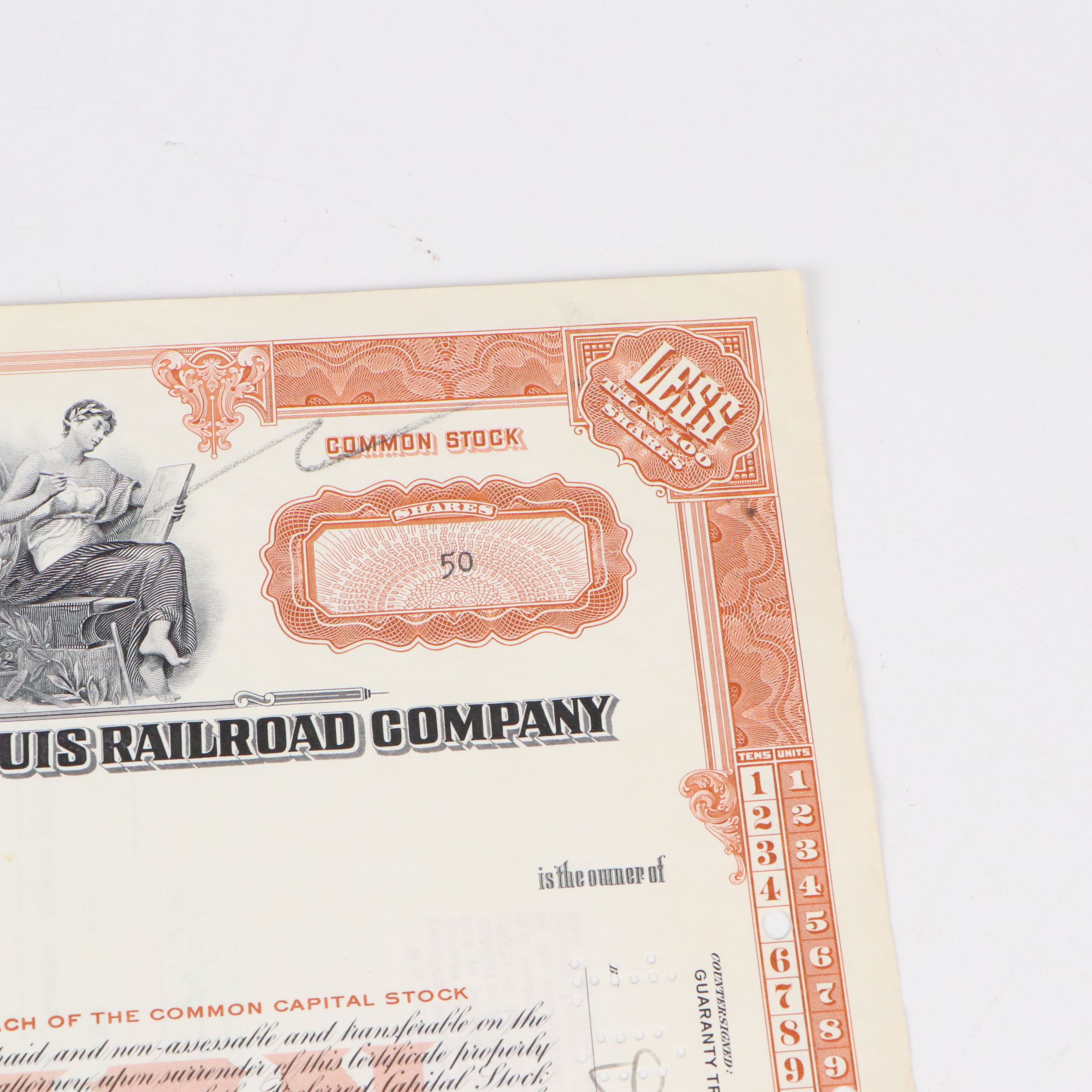 New York, Chicago and St. Louis Railroad Company Stock Certificates, Mid-20th C.