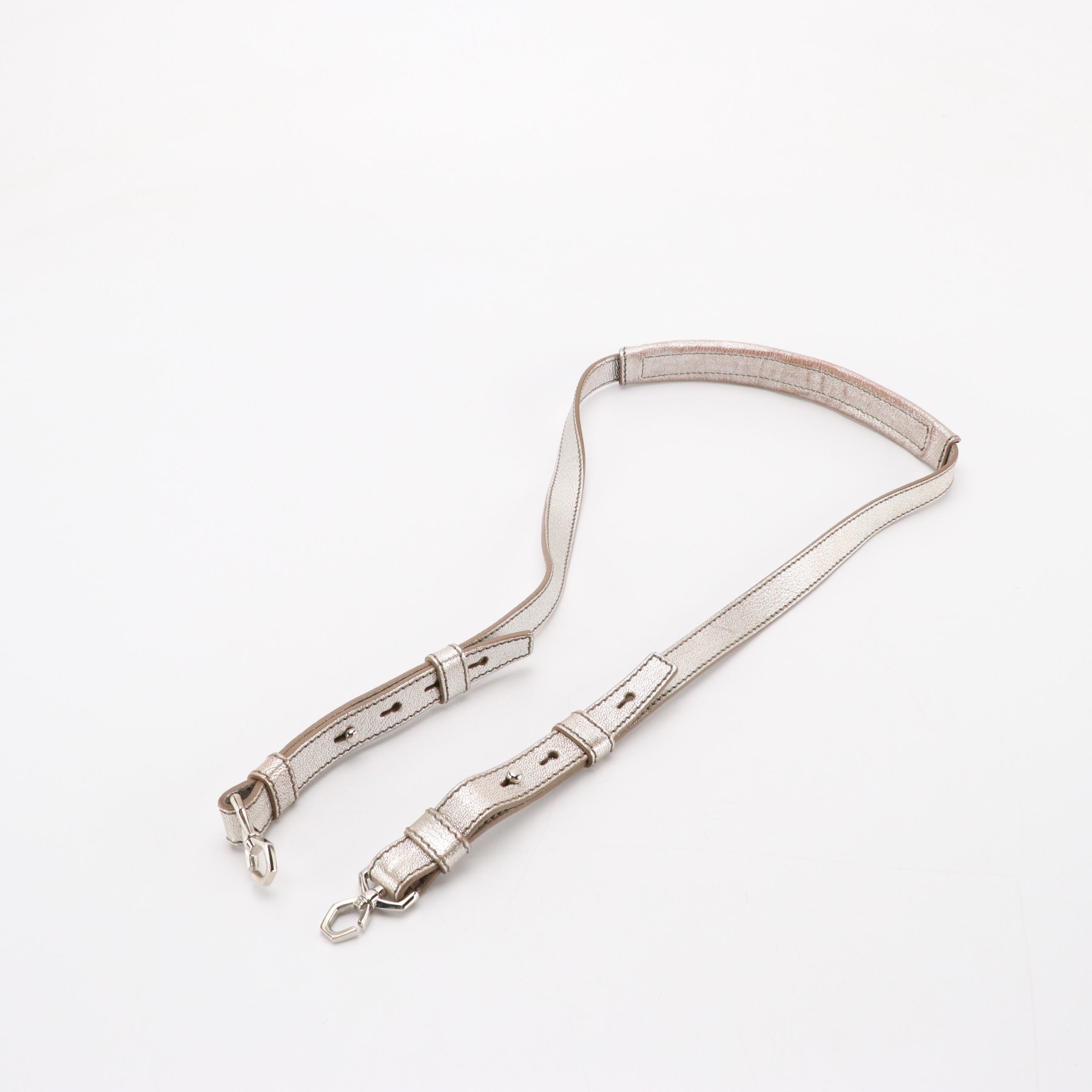 Givenchy Micro Nightingale Two-Way Satchel in Silver Metallic Calfskin Leather