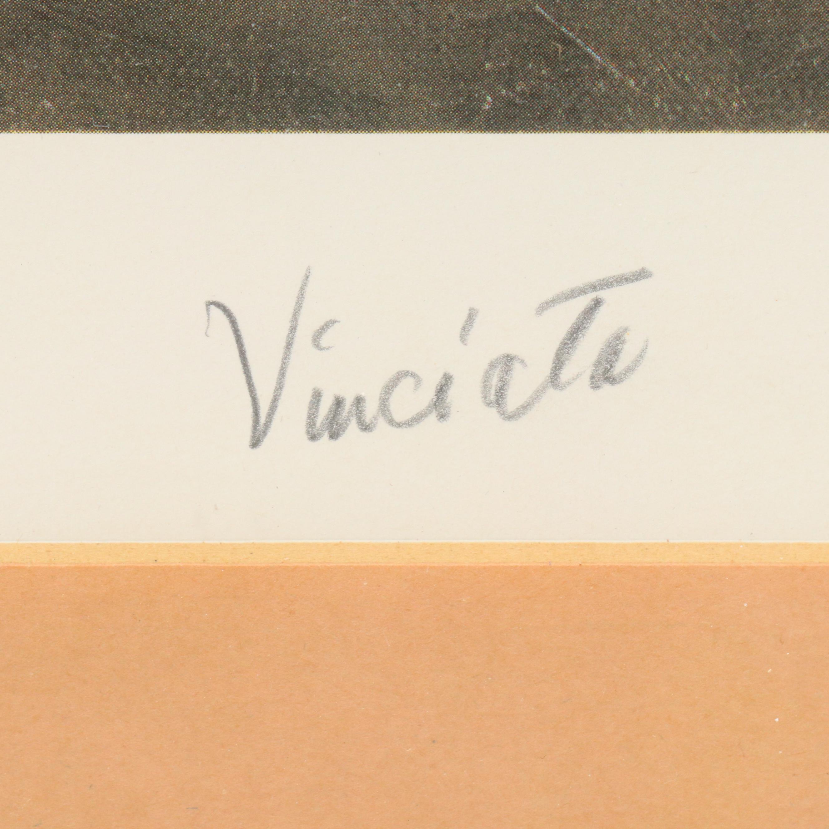 After Joseph Wallace King Offset Lithograph "Broken Silence"