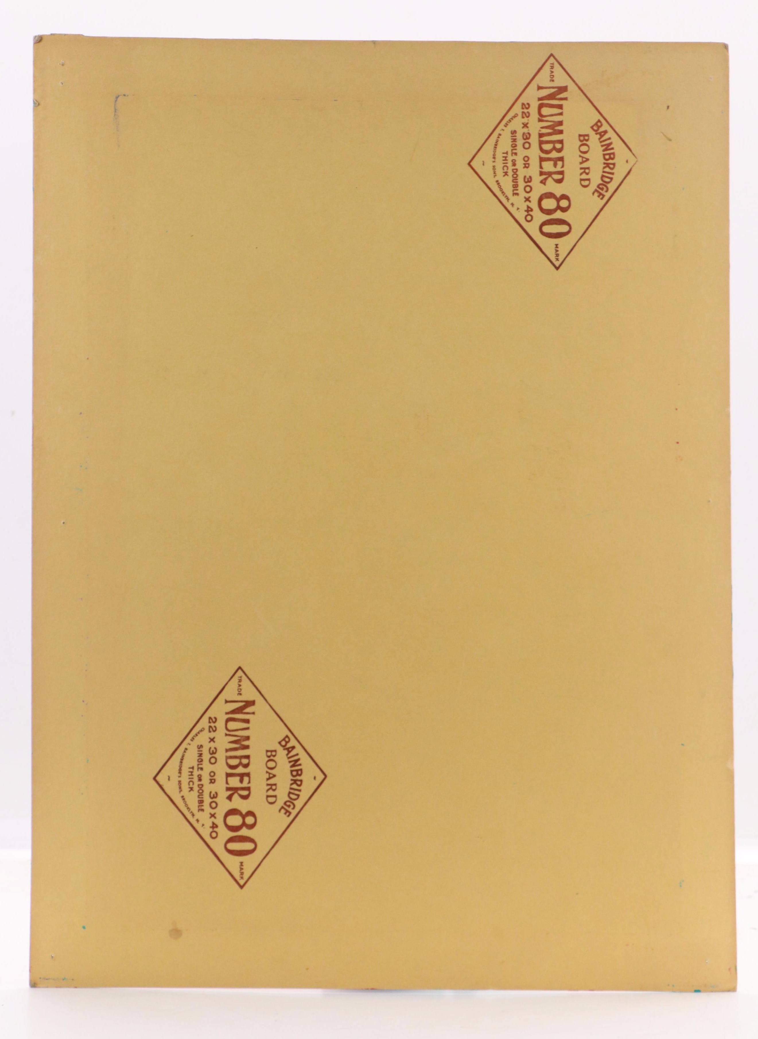 Duotone Acylic Painting of Woman with Crossed Arms, Late 20th/21st Century