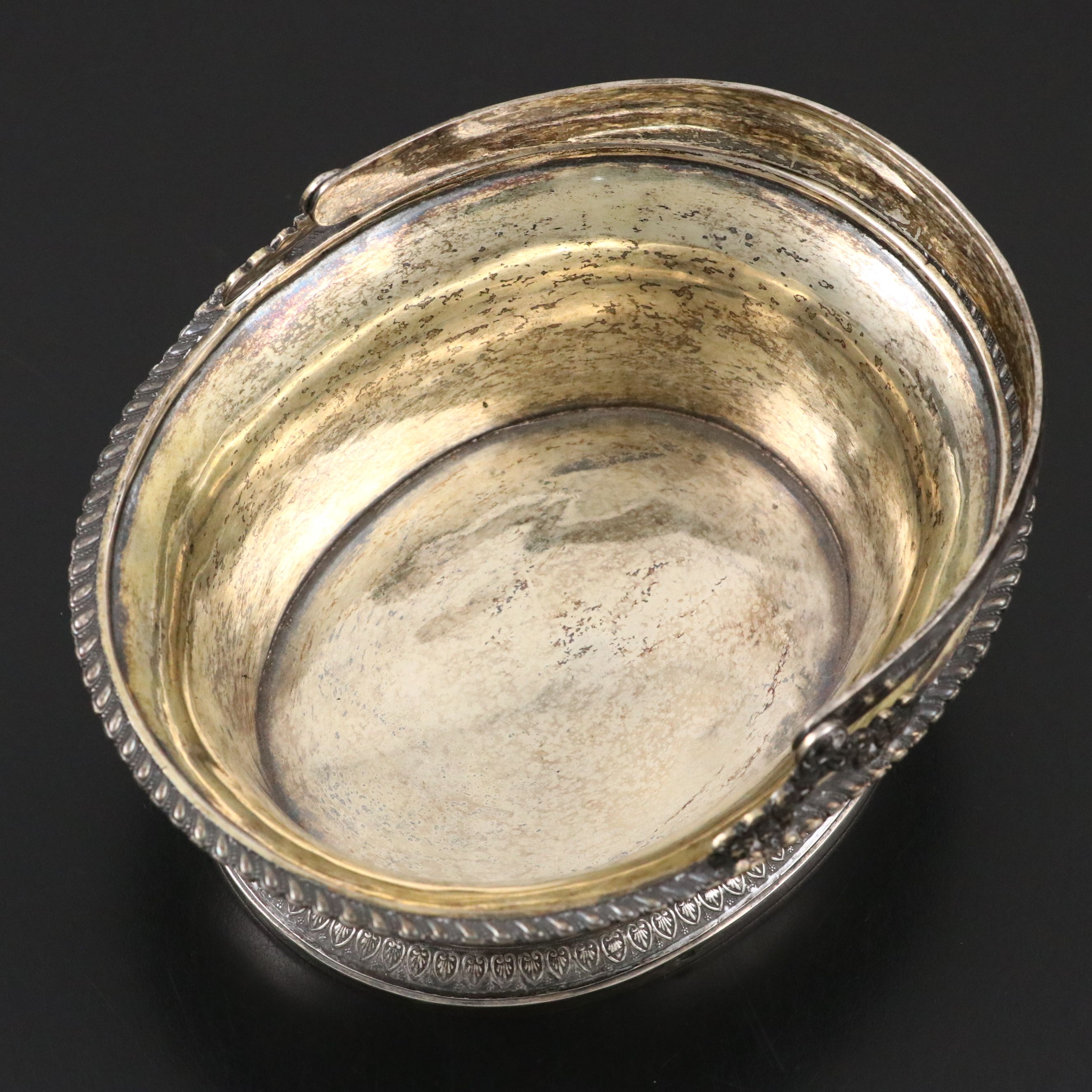 Firm of Sazikov Russian Engraved 875 Silver Basket, 1834