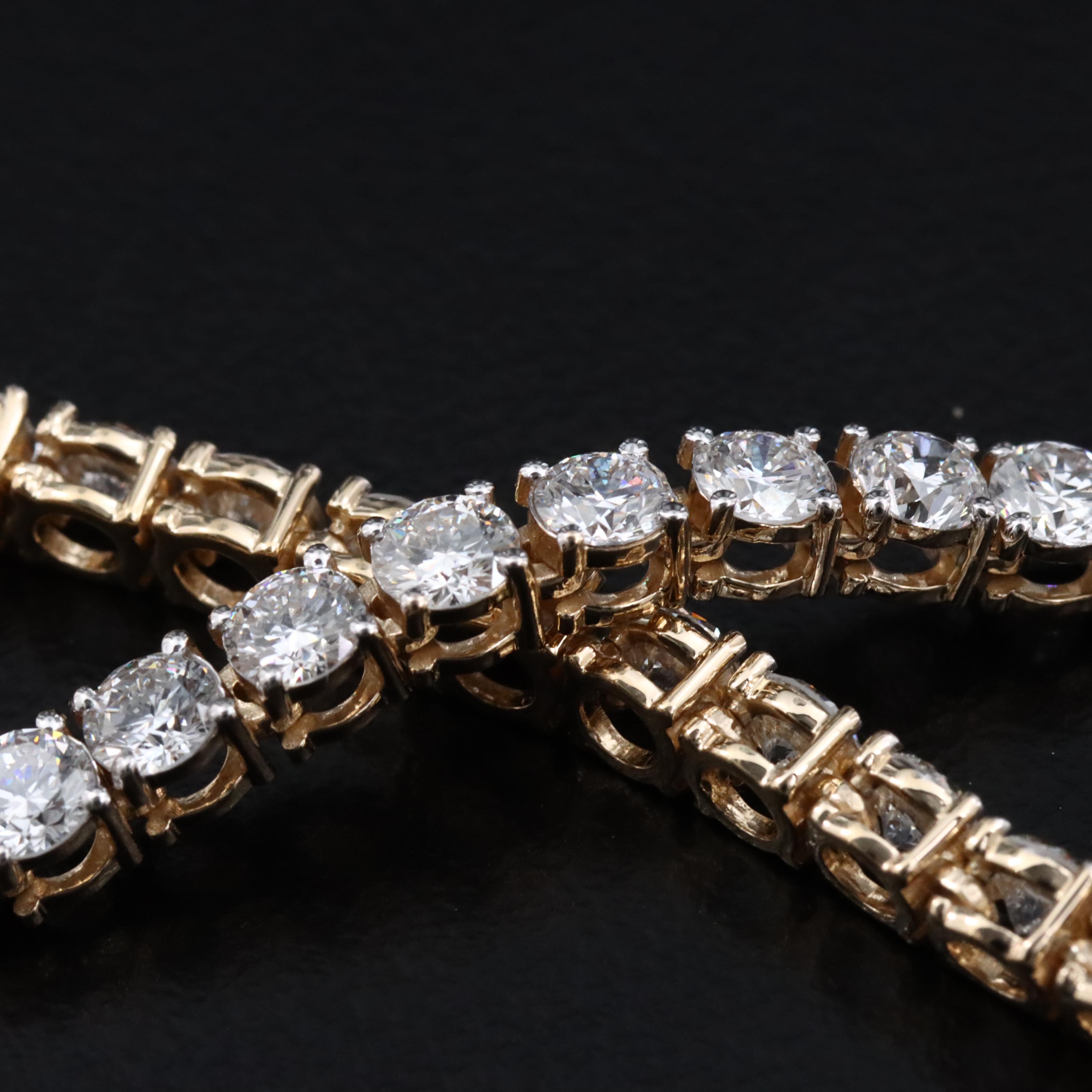 14K 10.88 CTW Lab Grown Diamond Double Row Bracelet