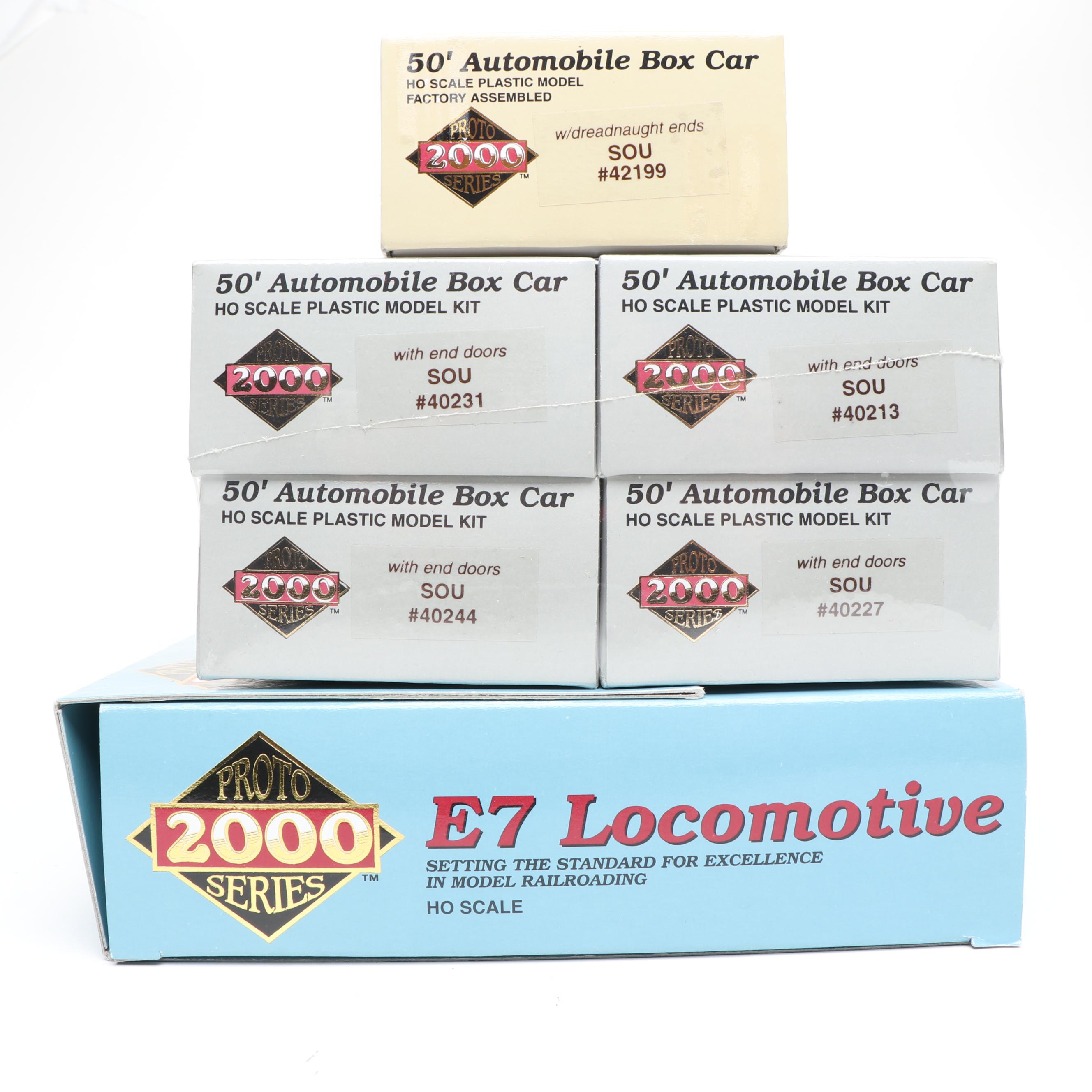 Proto Series 2000 HO Scale E7 Locomotive and More Train Cars
