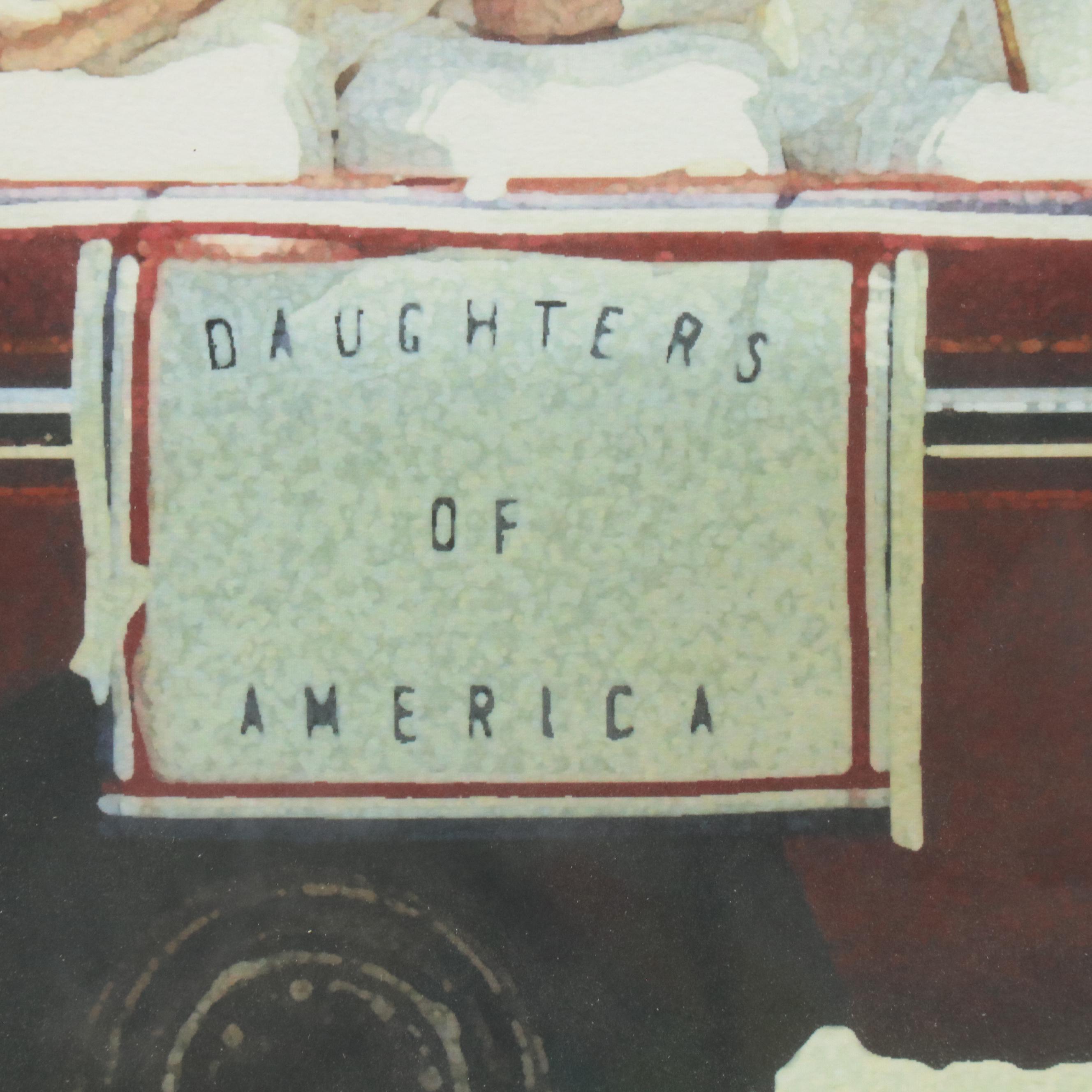 R. L. Kuhns Offset Lithograph "Daughters of America"