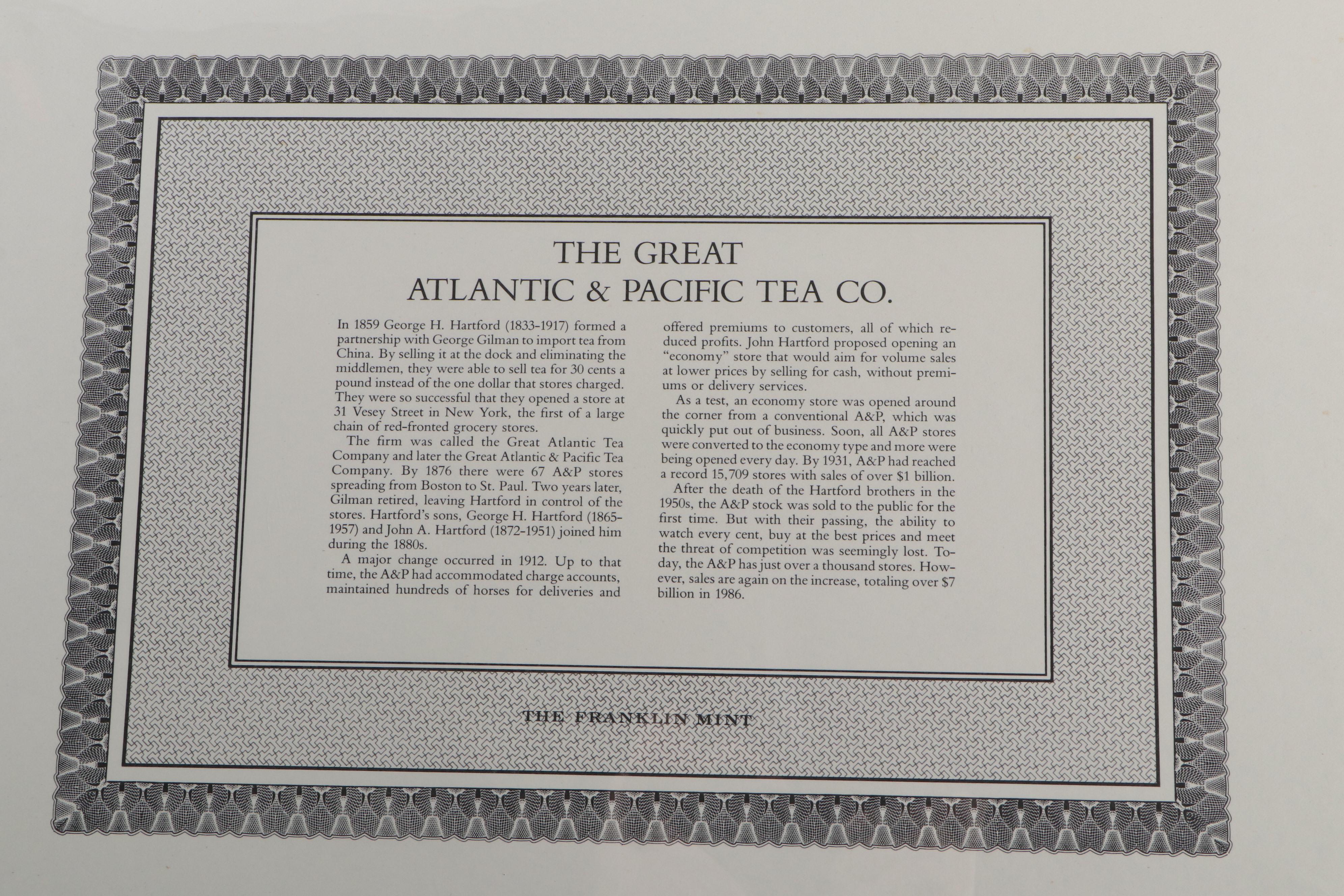 American Thread Company with Other Stock Certificates, Mid-20th Century