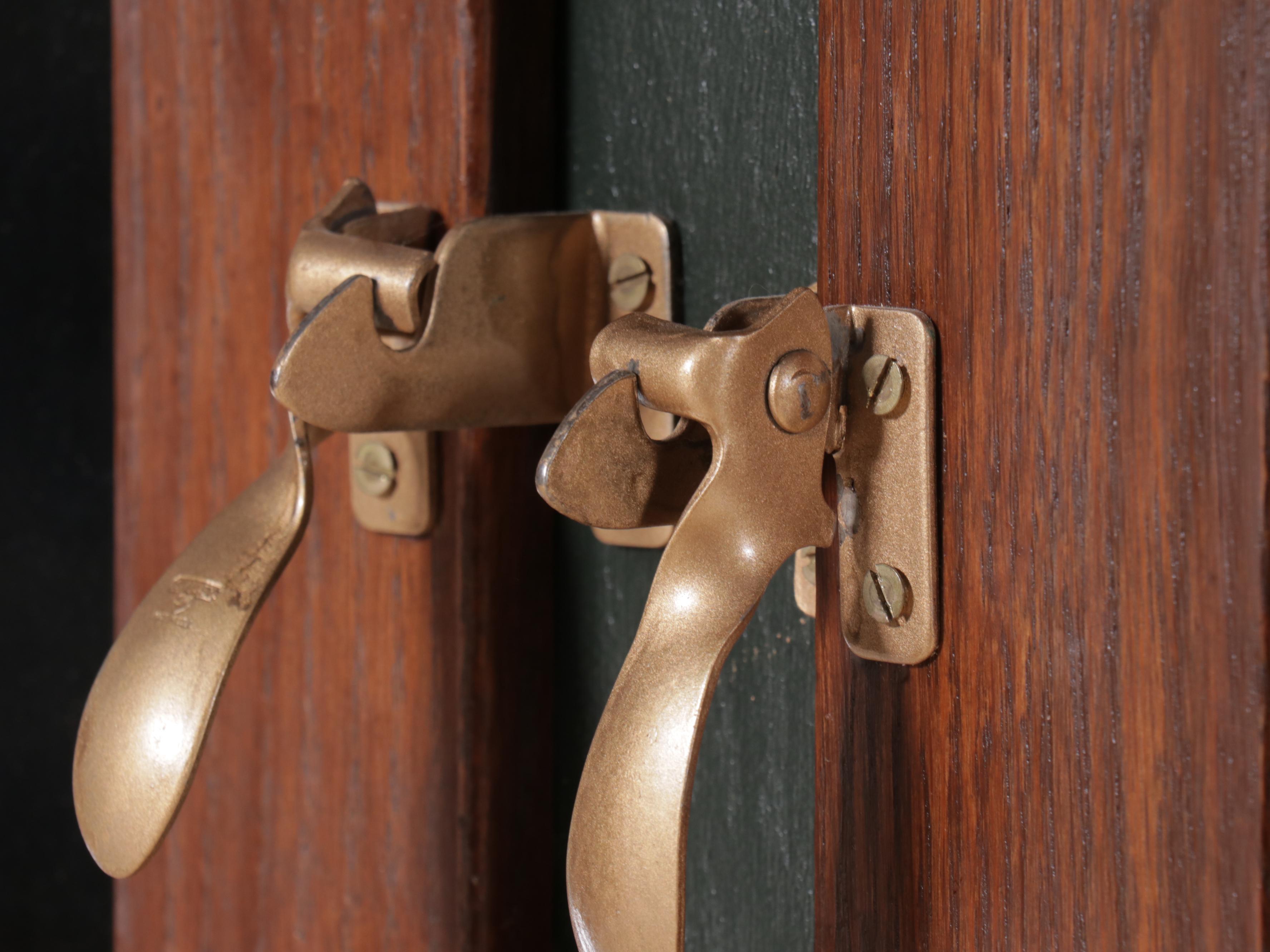 Primitive Style Parcel-Painted Wood China Cabinet