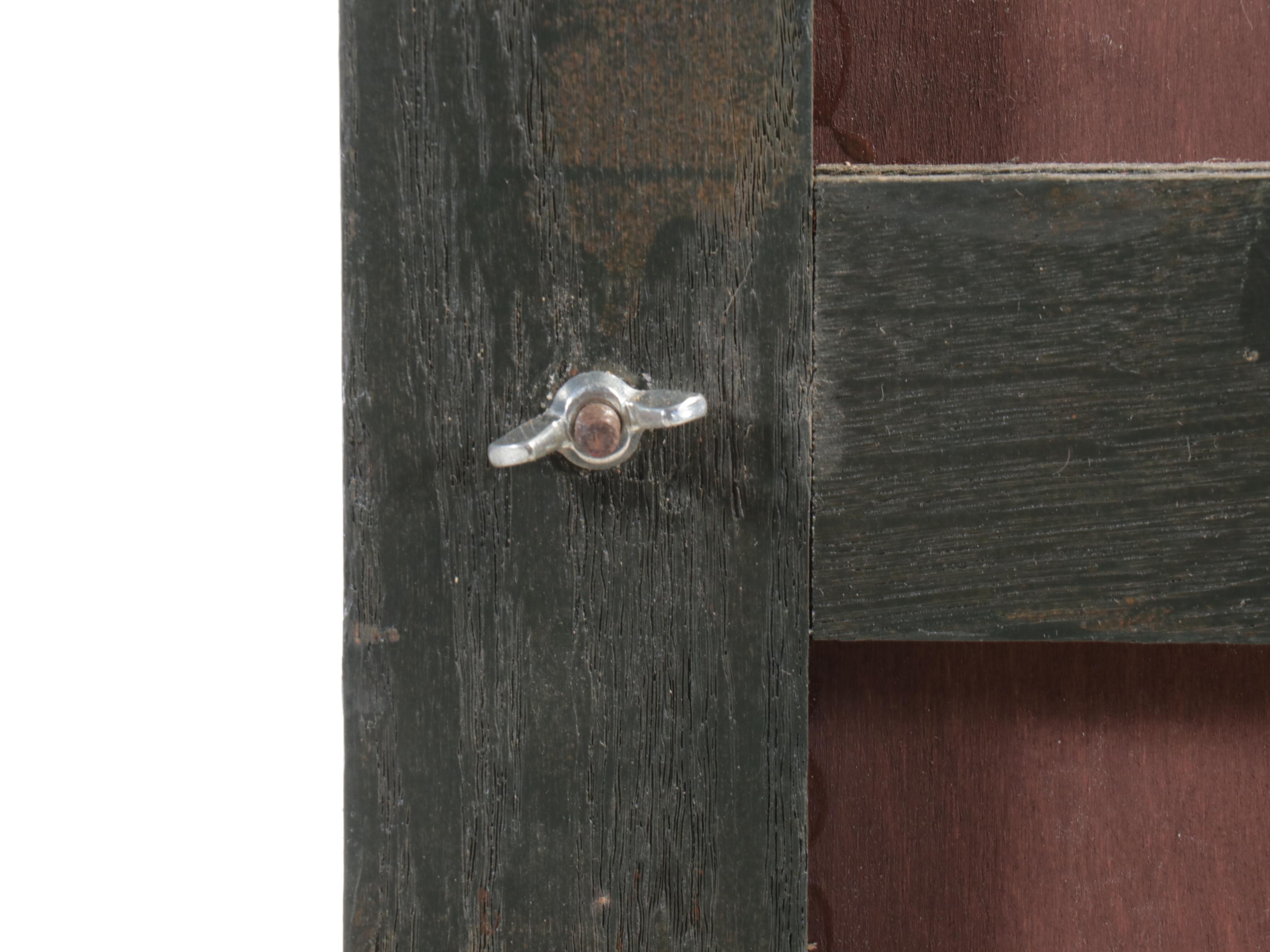 Primitive Style Parcel-Painted Wood China Cabinet