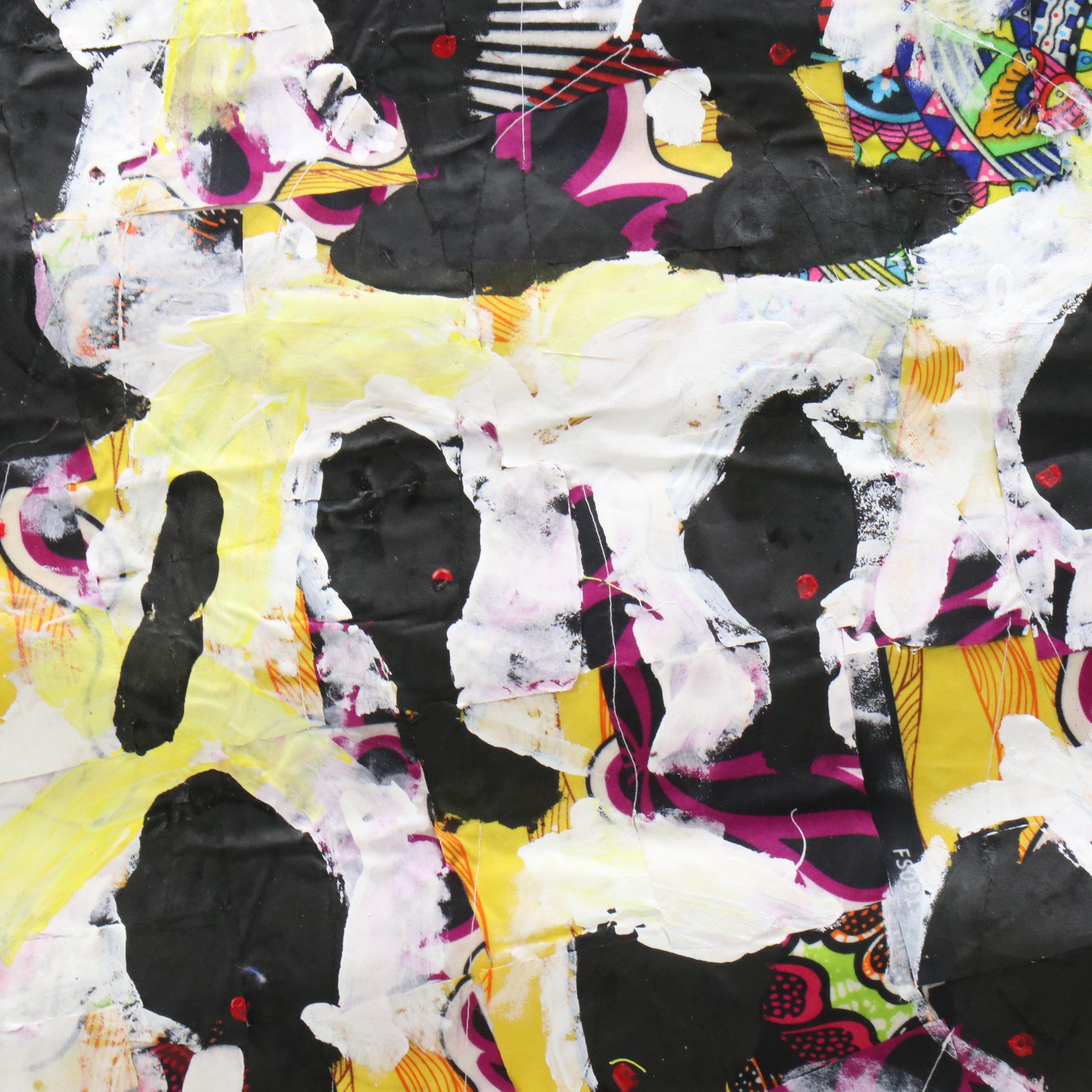 Abiola Idowu Figural Stylized Collage "Summer Festival," 2023