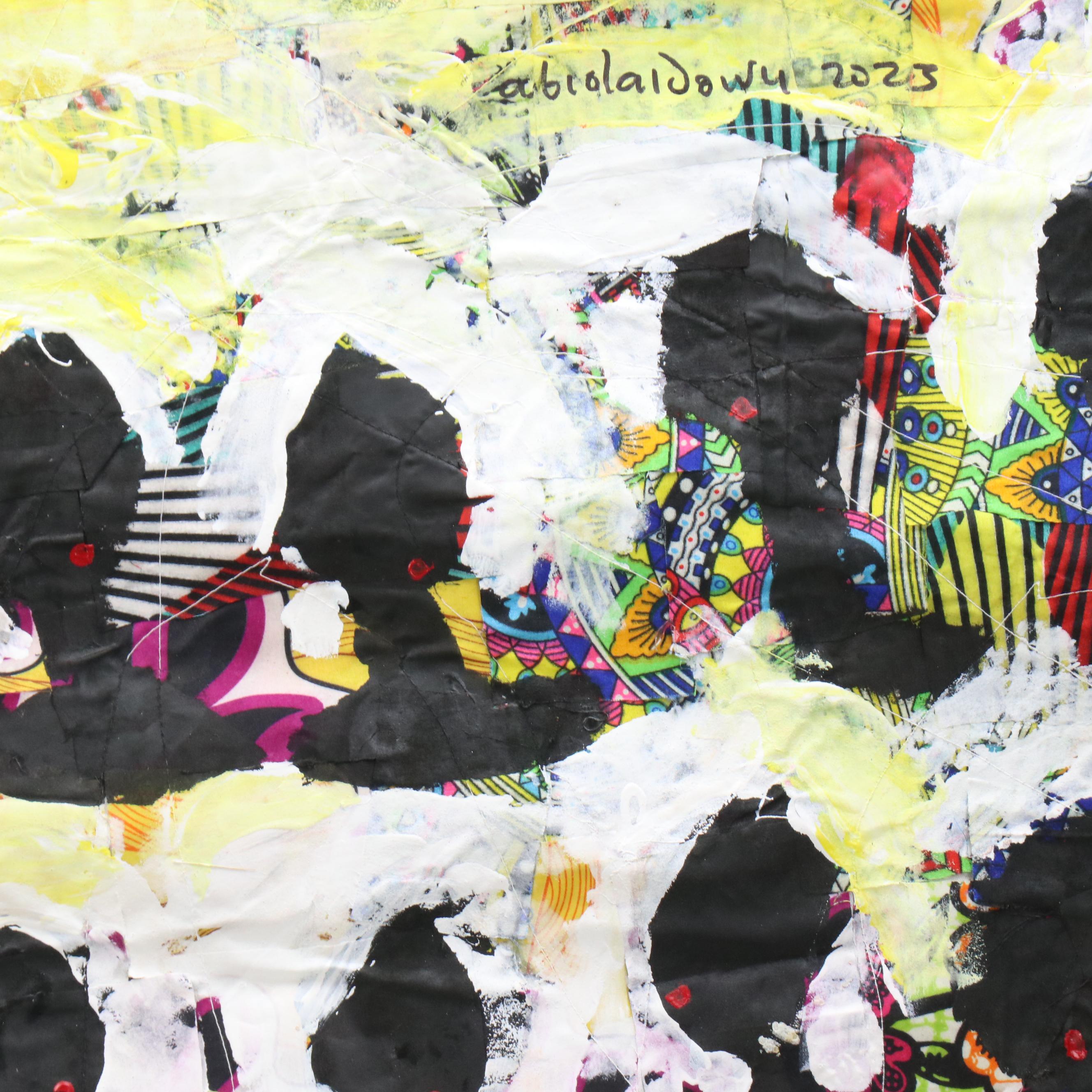 Abiola Idowu Figural Stylized Collage "Summer Festival," 2023