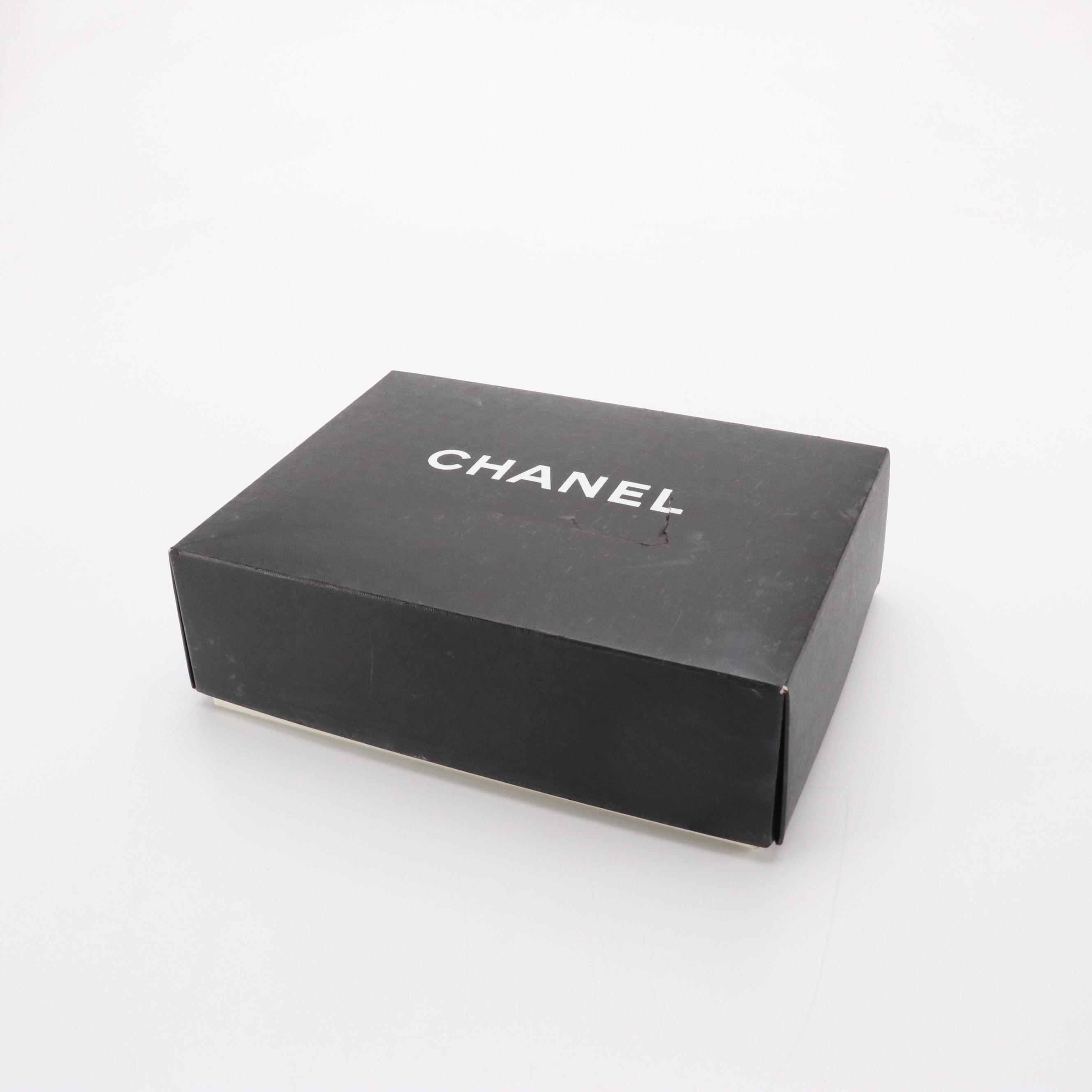 Chanel CC Double Chain Camera Bag in Quilted Caviar Leather with Box