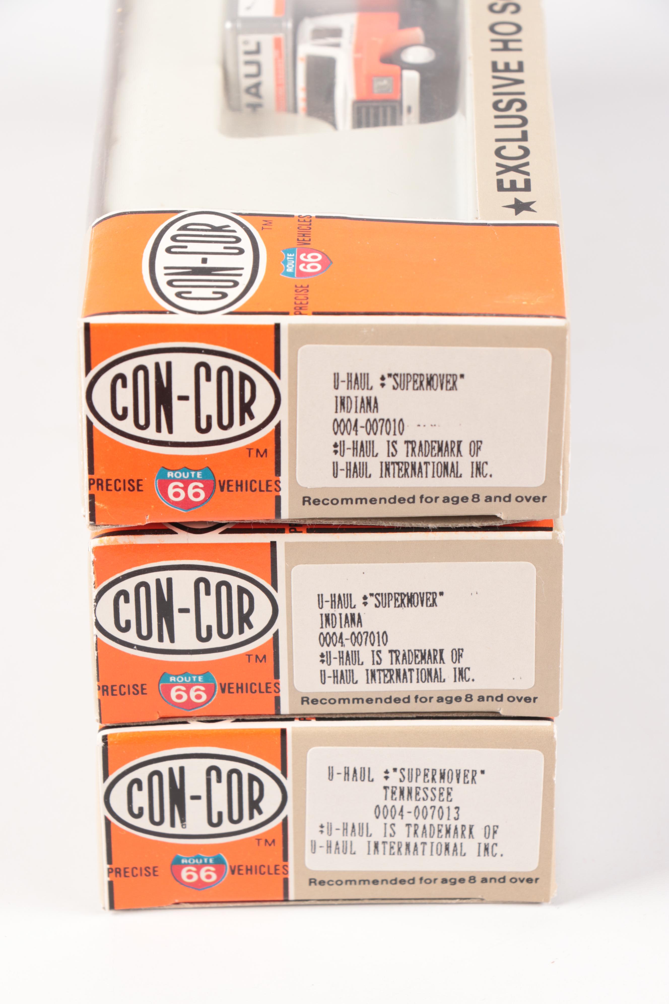 Con-Cor "U-Haul Supermovers" and Classic Metal Works "Mini Metals" Toy Cars