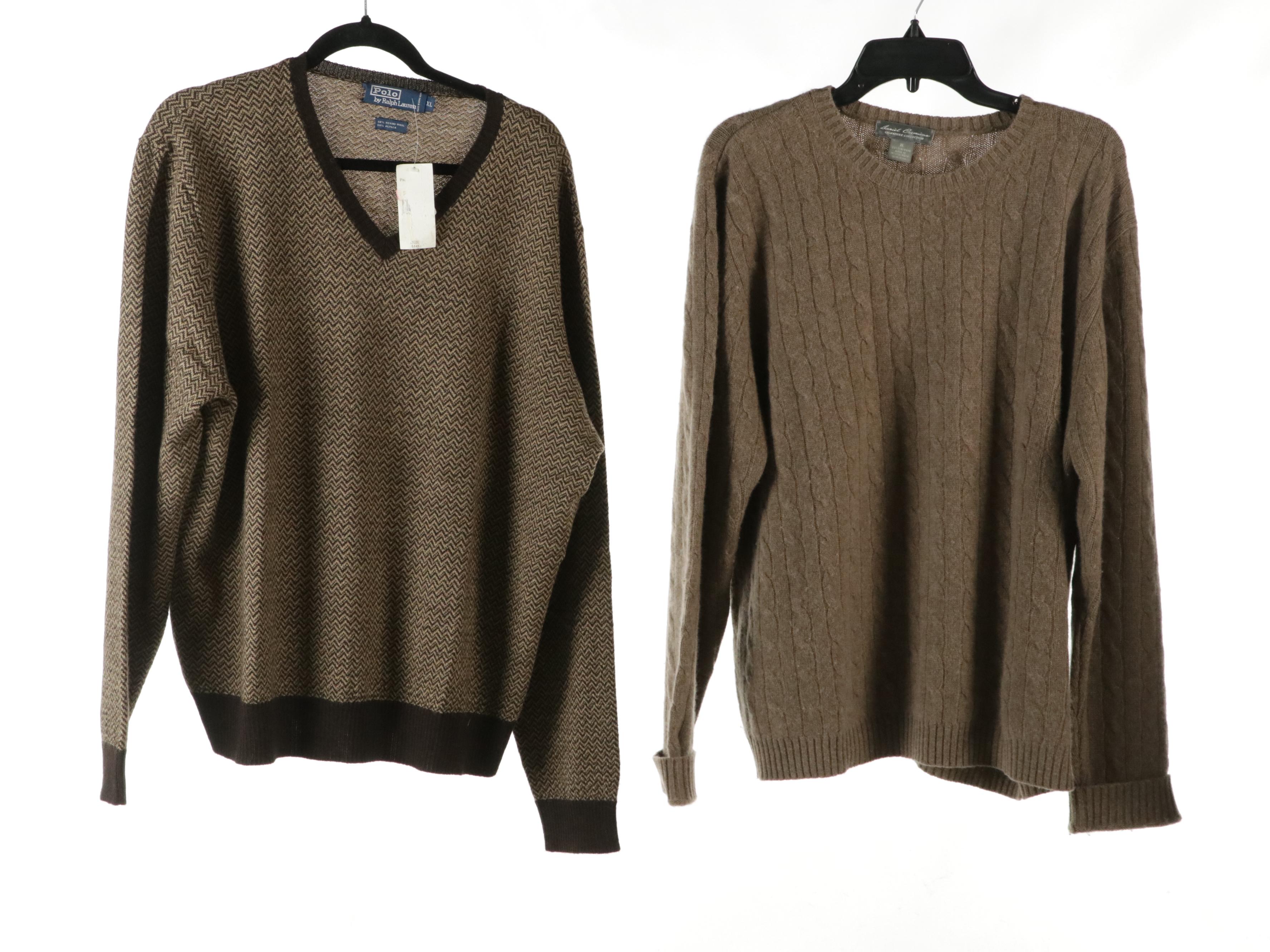 Men's Cashmere, Wool and Alpaca Blend Sweaters with Other Zip Jackets and More