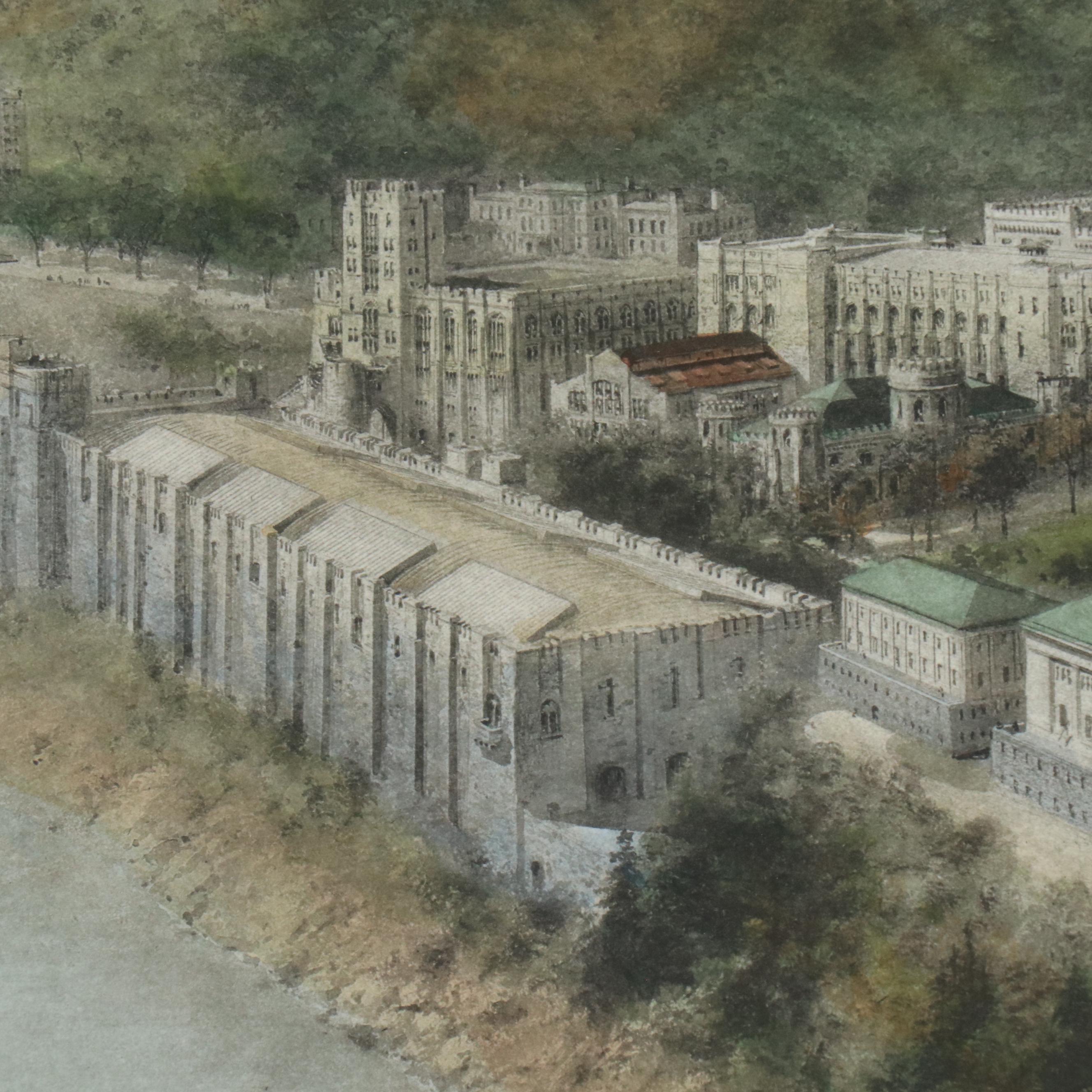 After R. Rummell Engraving "United States Military Academy West Point," 1908