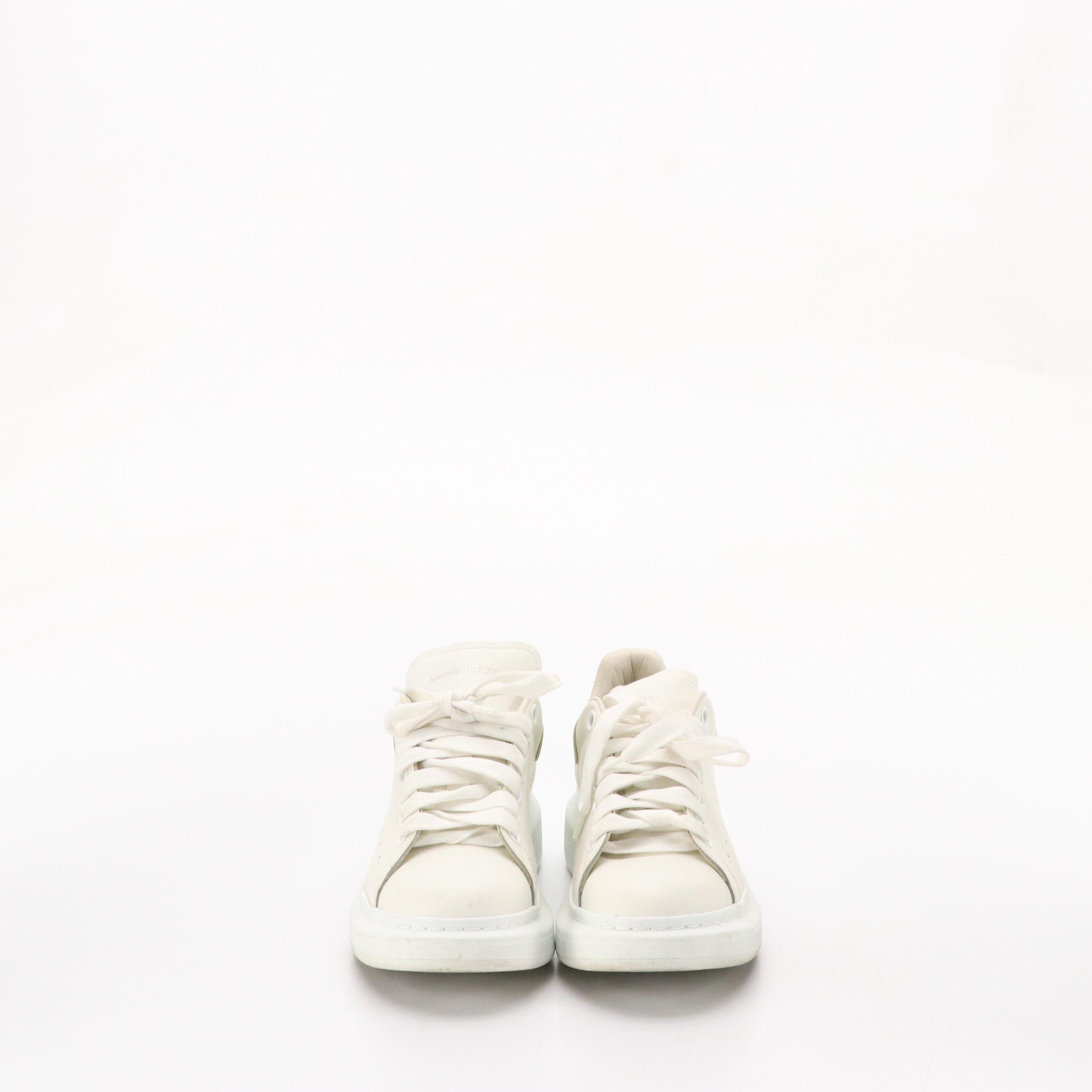 Alexander McQueen Oversized Lace-Up Sneakers with Iridescent Detail