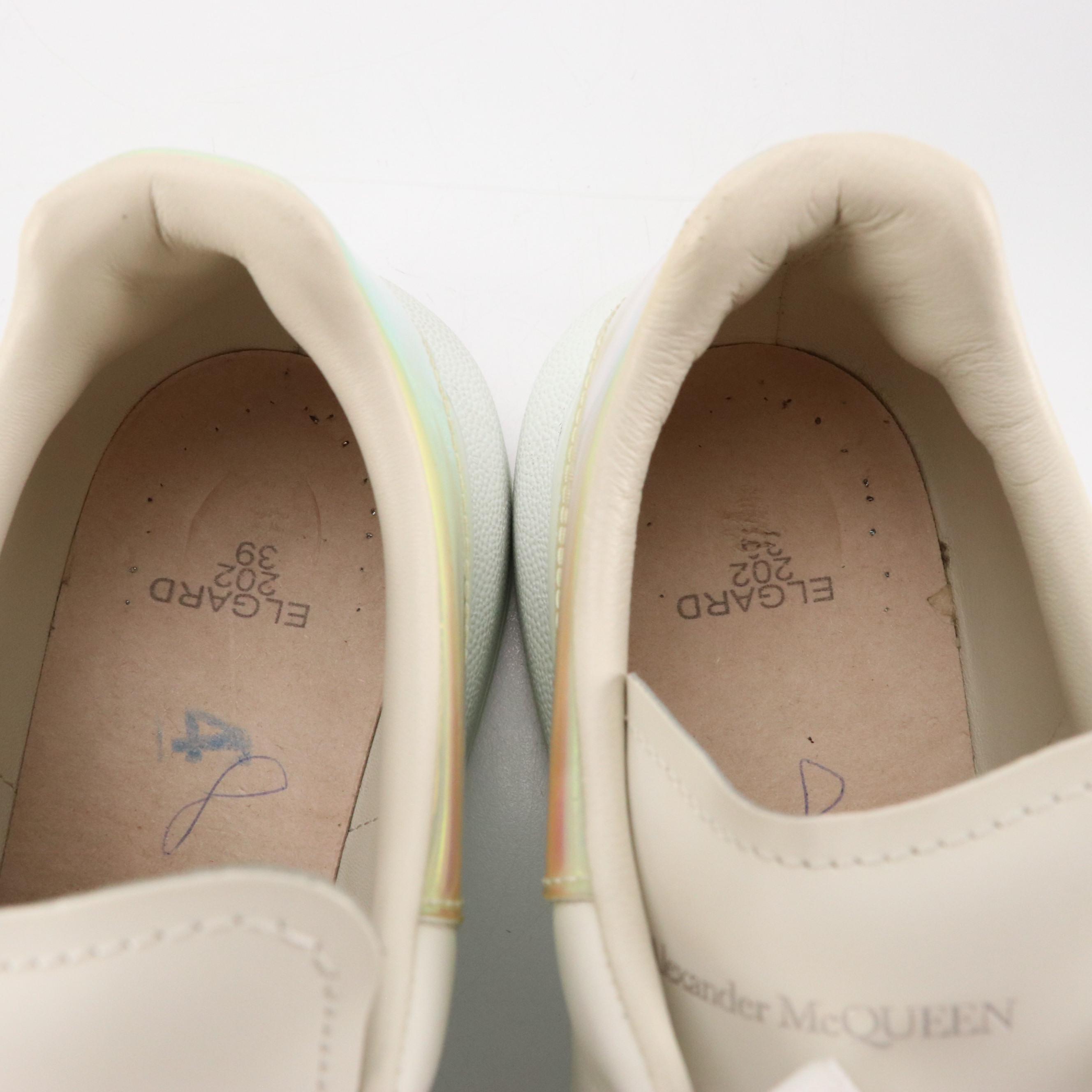 Alexander McQueen Oversized Lace-Up Sneakers with Iridescent Detail