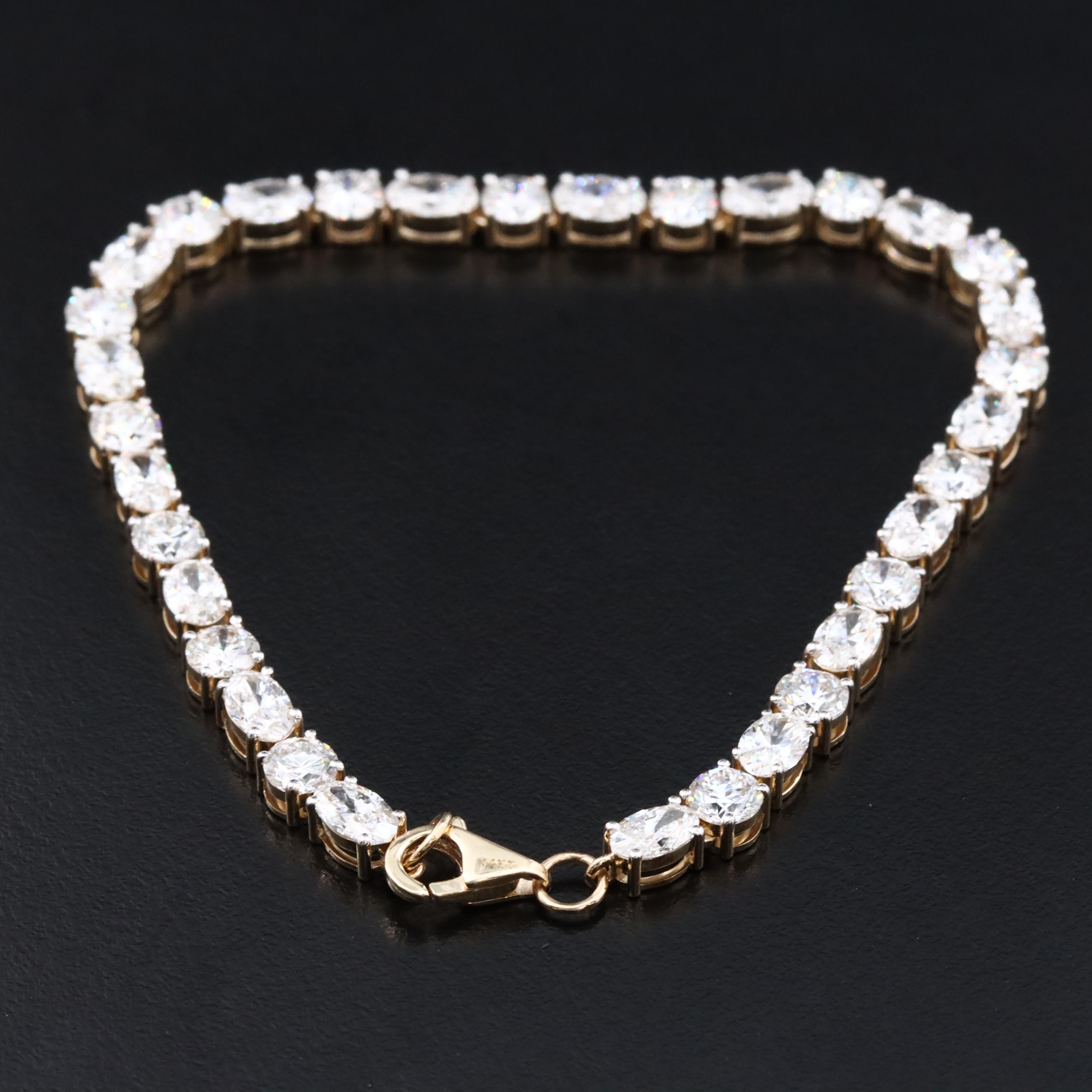 14K 9.64 CTW Lab Grown Diamond Bracelet