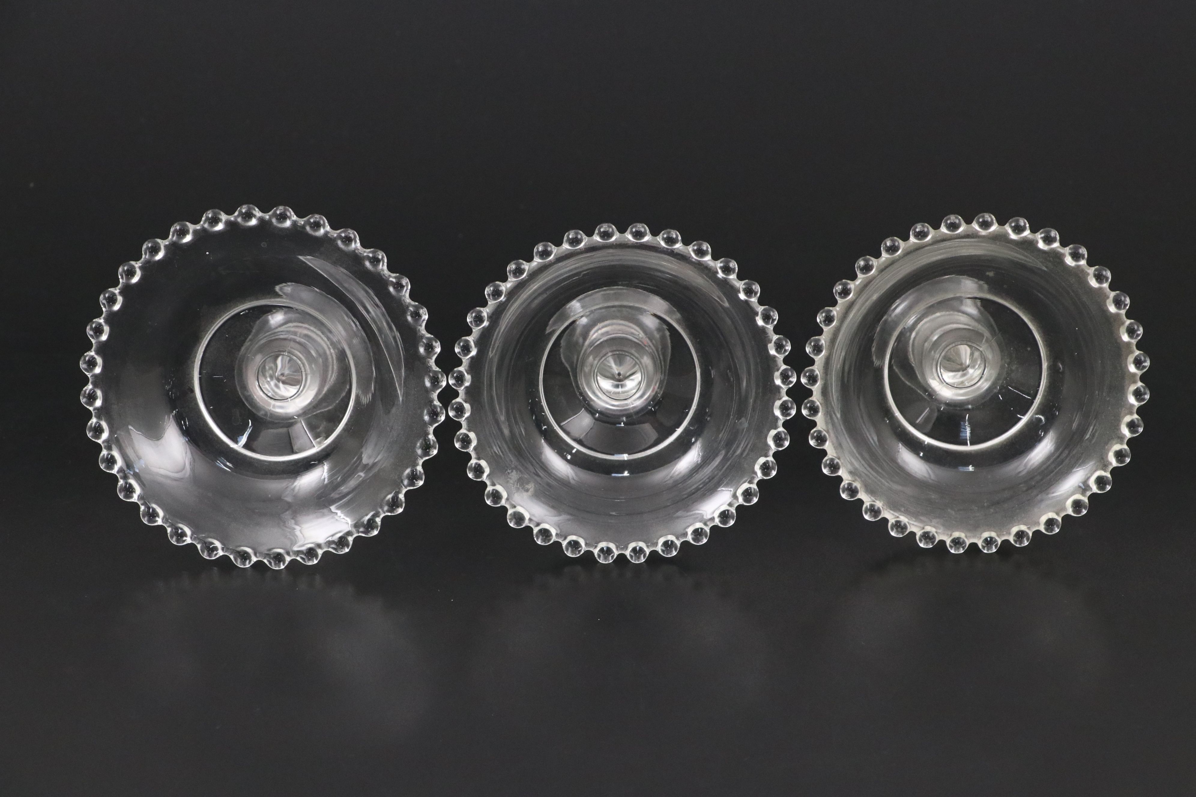 Hollow Glass Rolling Pin with Metal Cap, Candlesticks, and Glass Containers