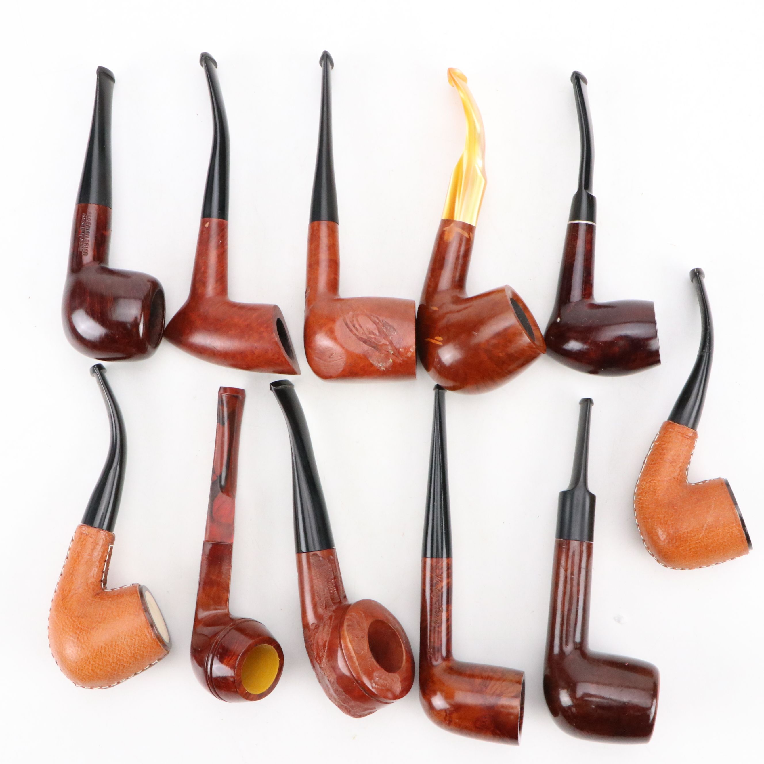 Collection of Italian and Israeli Made Briar Tobacco Pipes, 20th Century