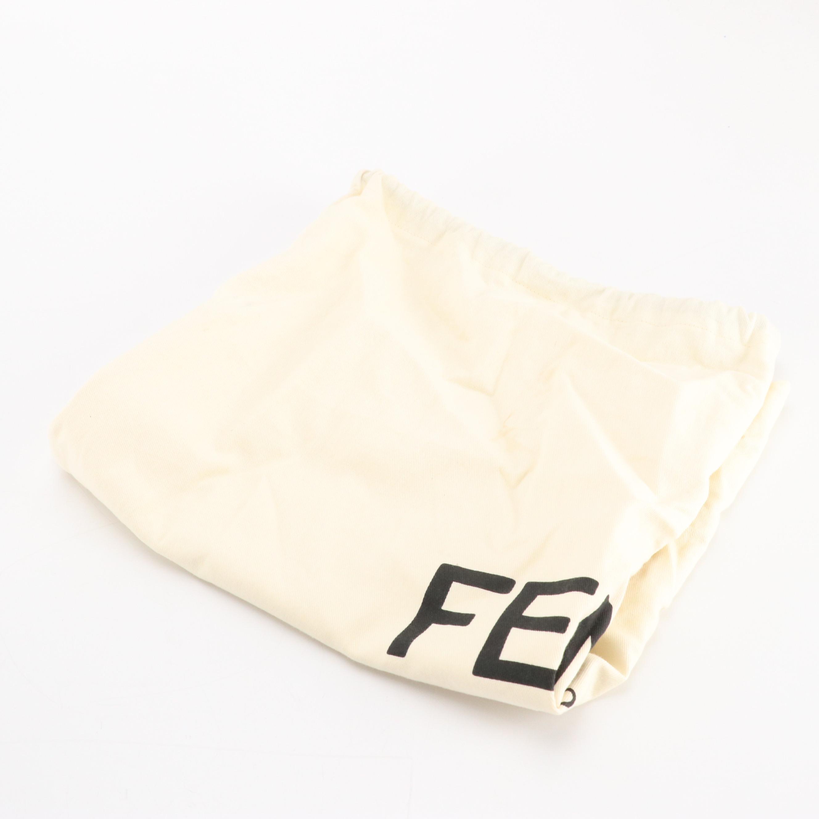 Fendi Large Peekaboo Top Handle Bag in Dark Grey Grained Calfskin Leather