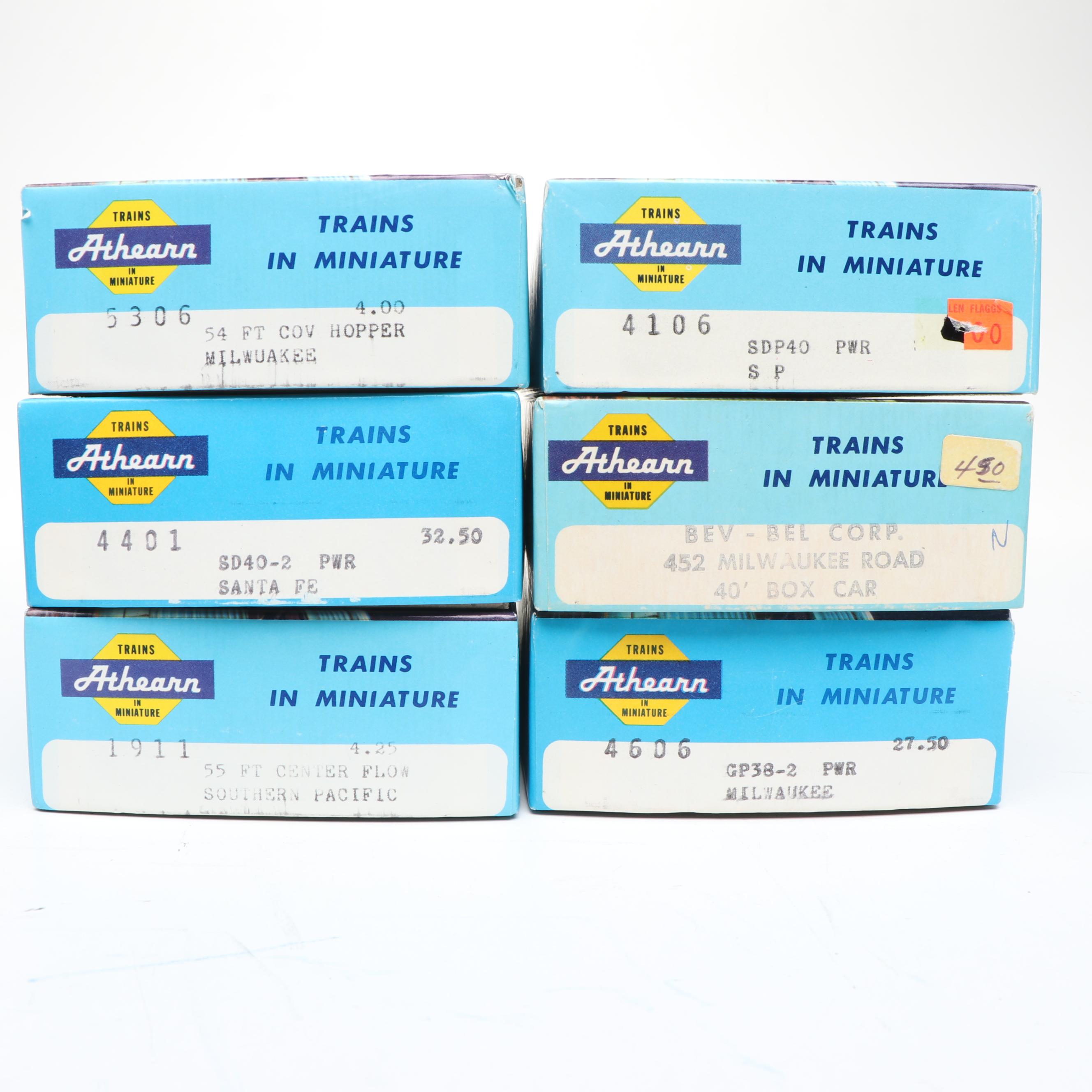 Athearn HO Scale Train Cars, Late 20th Century