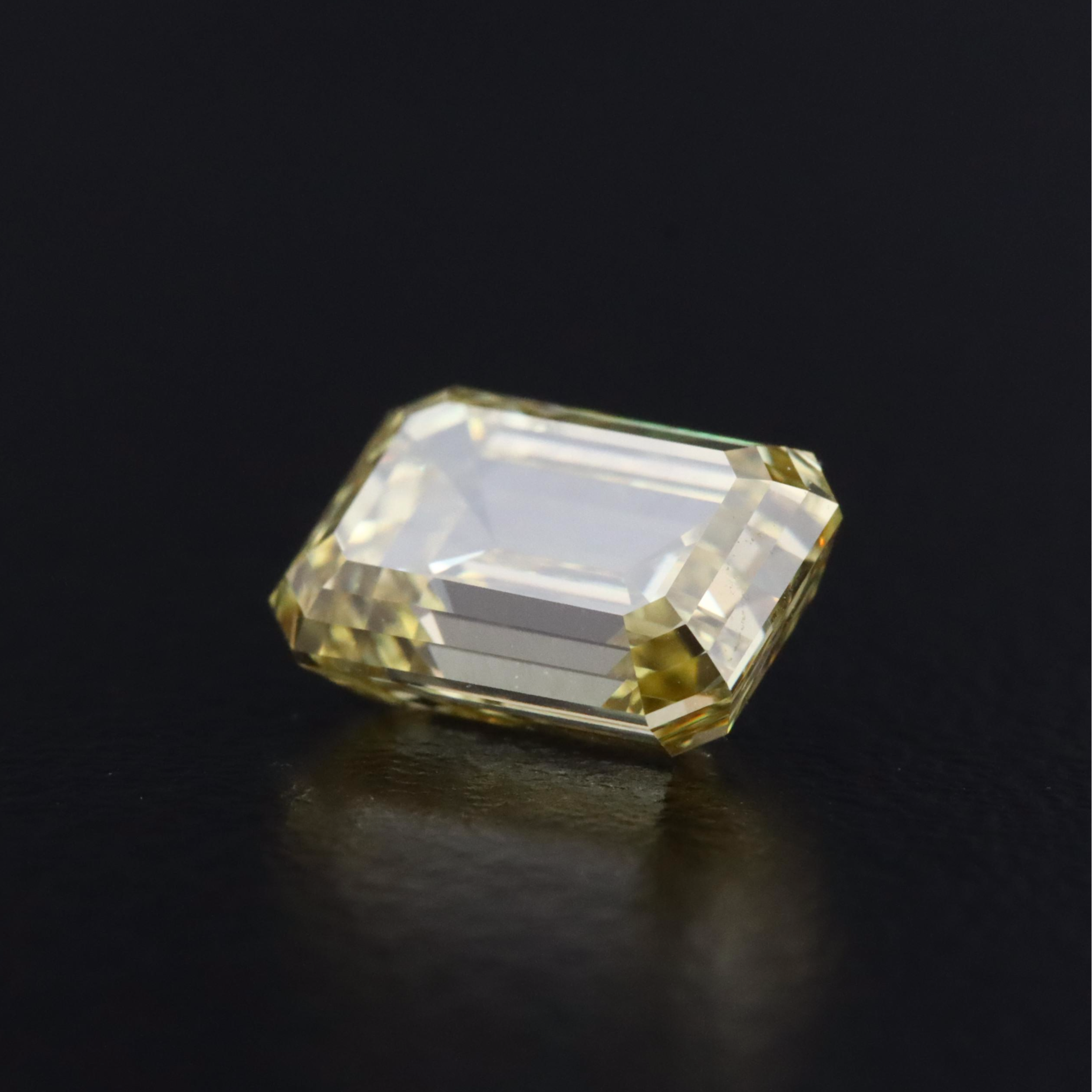 Loose 2.07 CT Lab Grown Fancy Yellow Diamond with IGI Report
